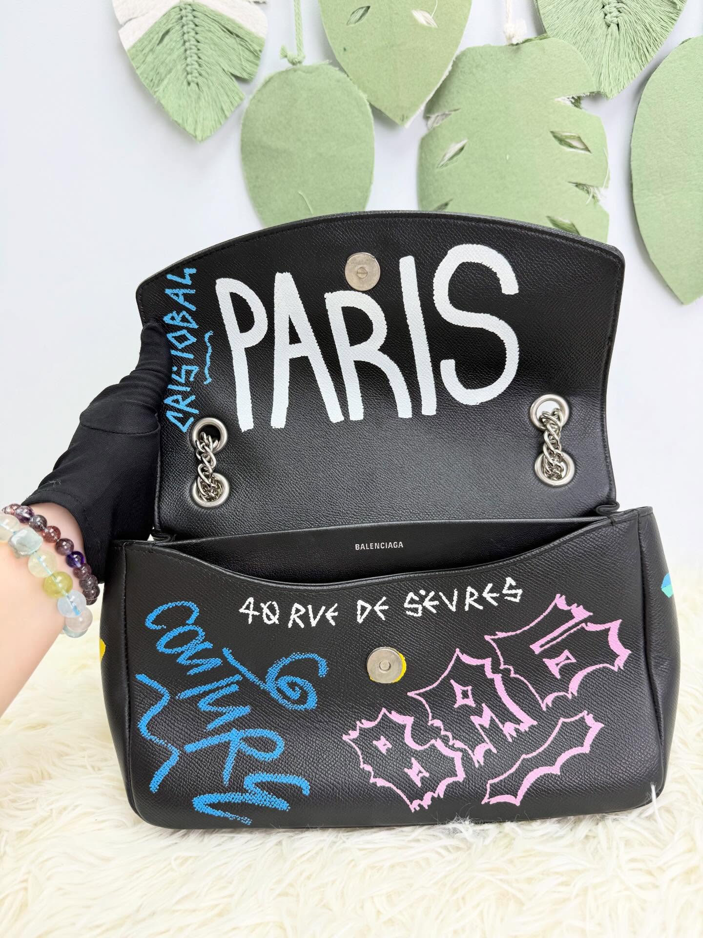 巴黎世家🖤PRE OWNED 塗鴉二合一🩷🩵 