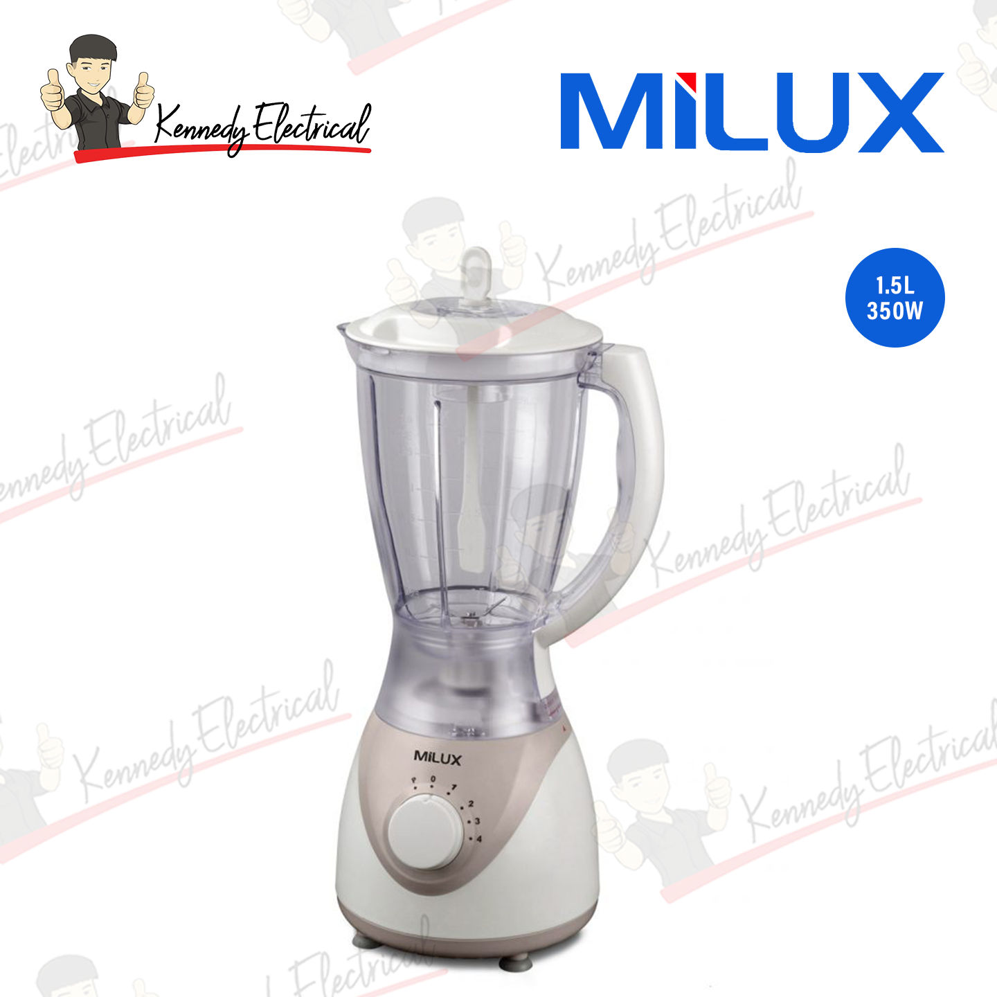 Milux 1.5L 350W 2-in-1 Blender (MBD-9833)