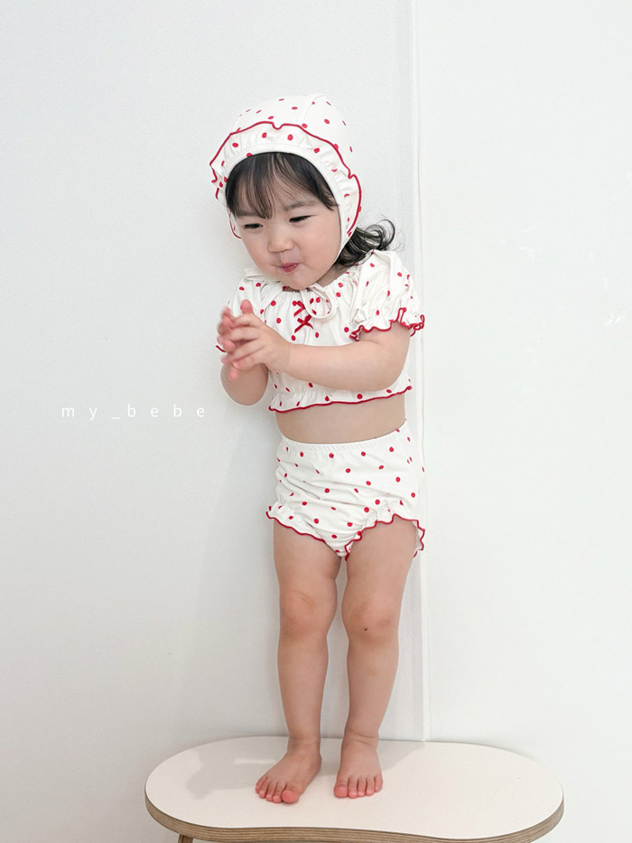 🇰🇷mybebe 泳衣+帽