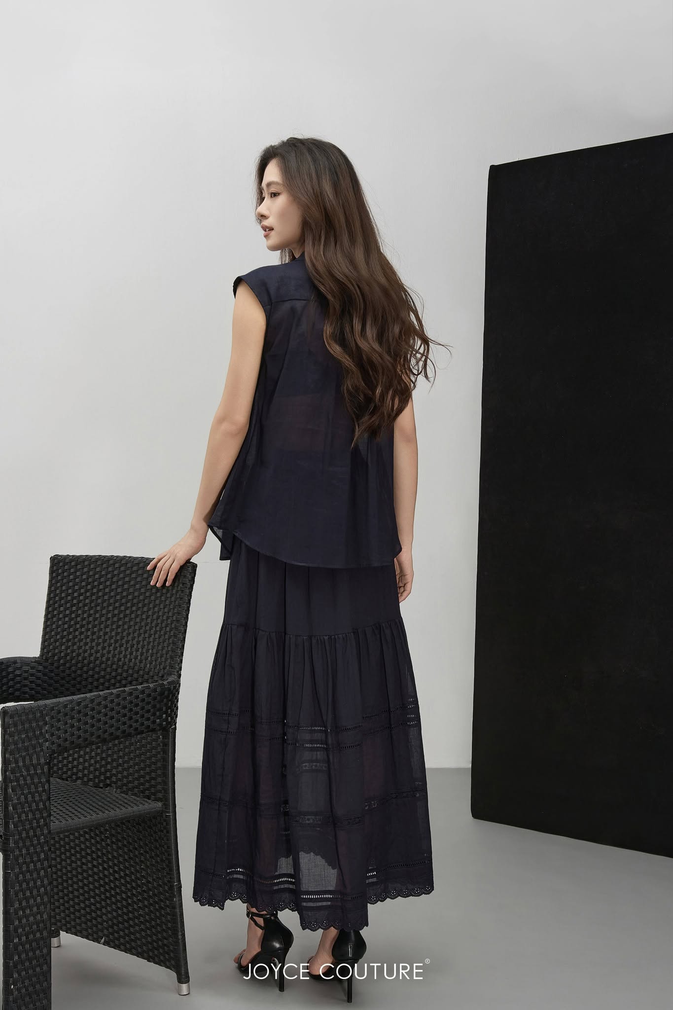 蕾丝拼接半裙 S0149