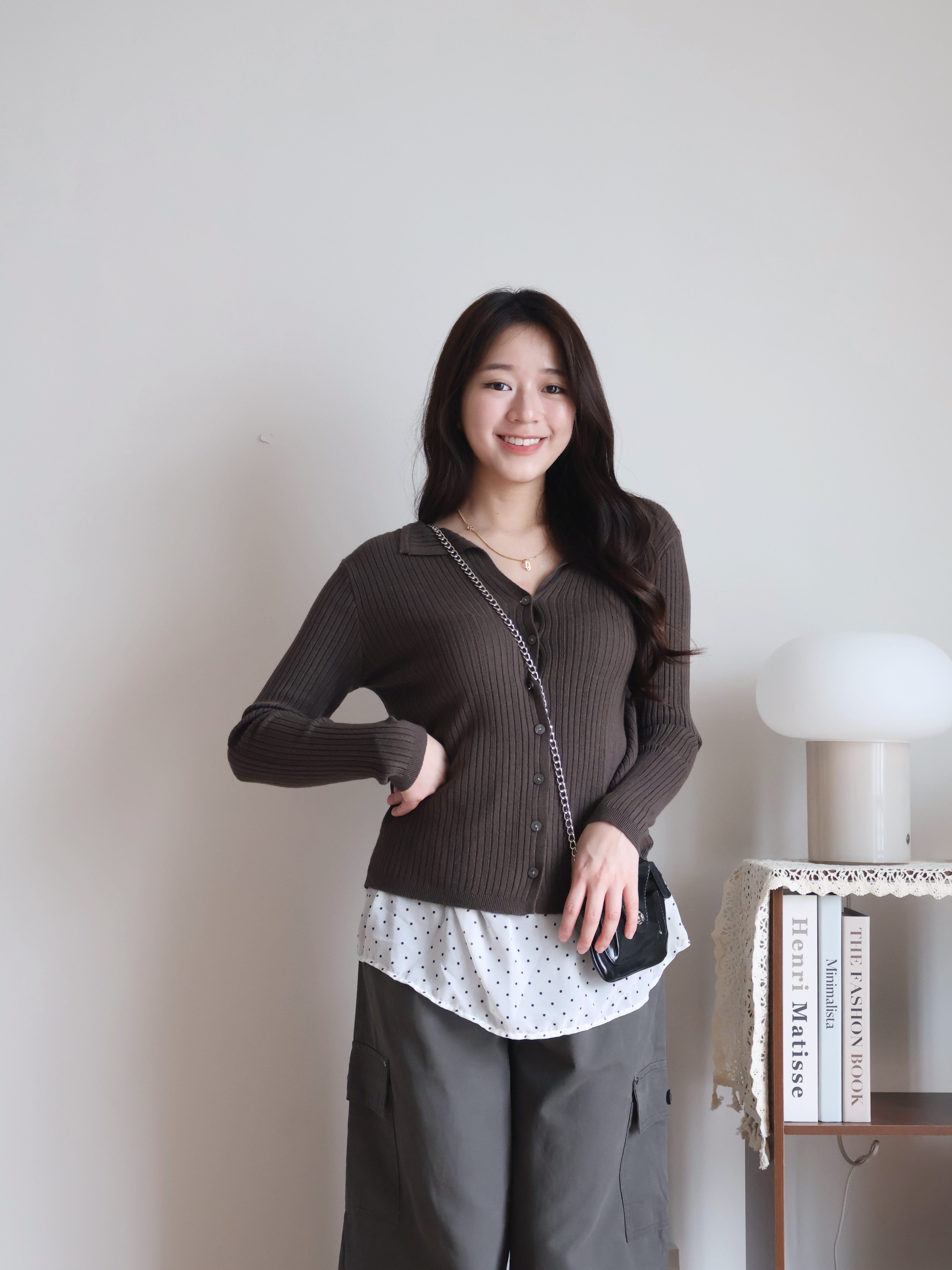 Quinn Knitted Cardigan | Brown