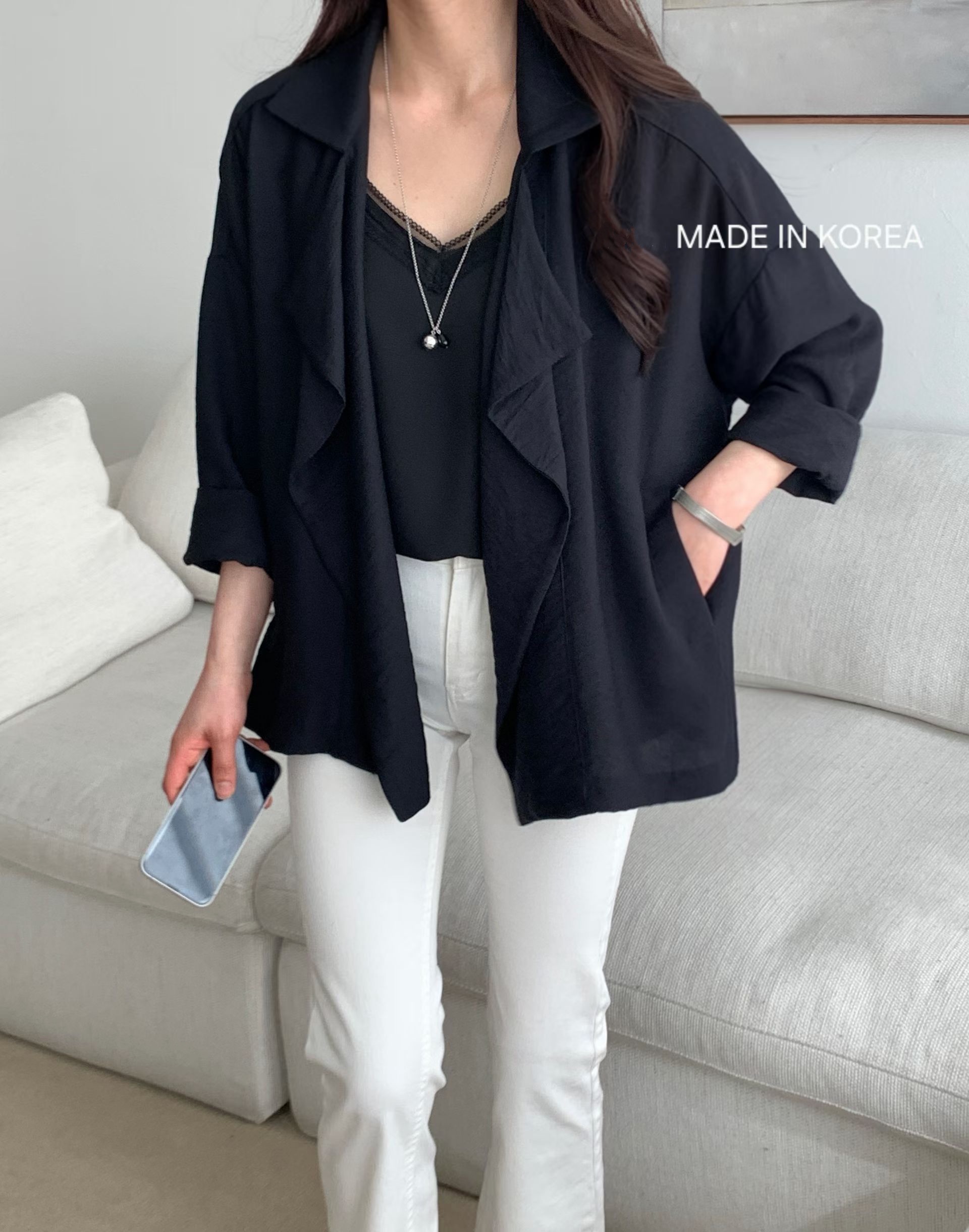 G6183 韓國🇰🇷薄料開胸外套