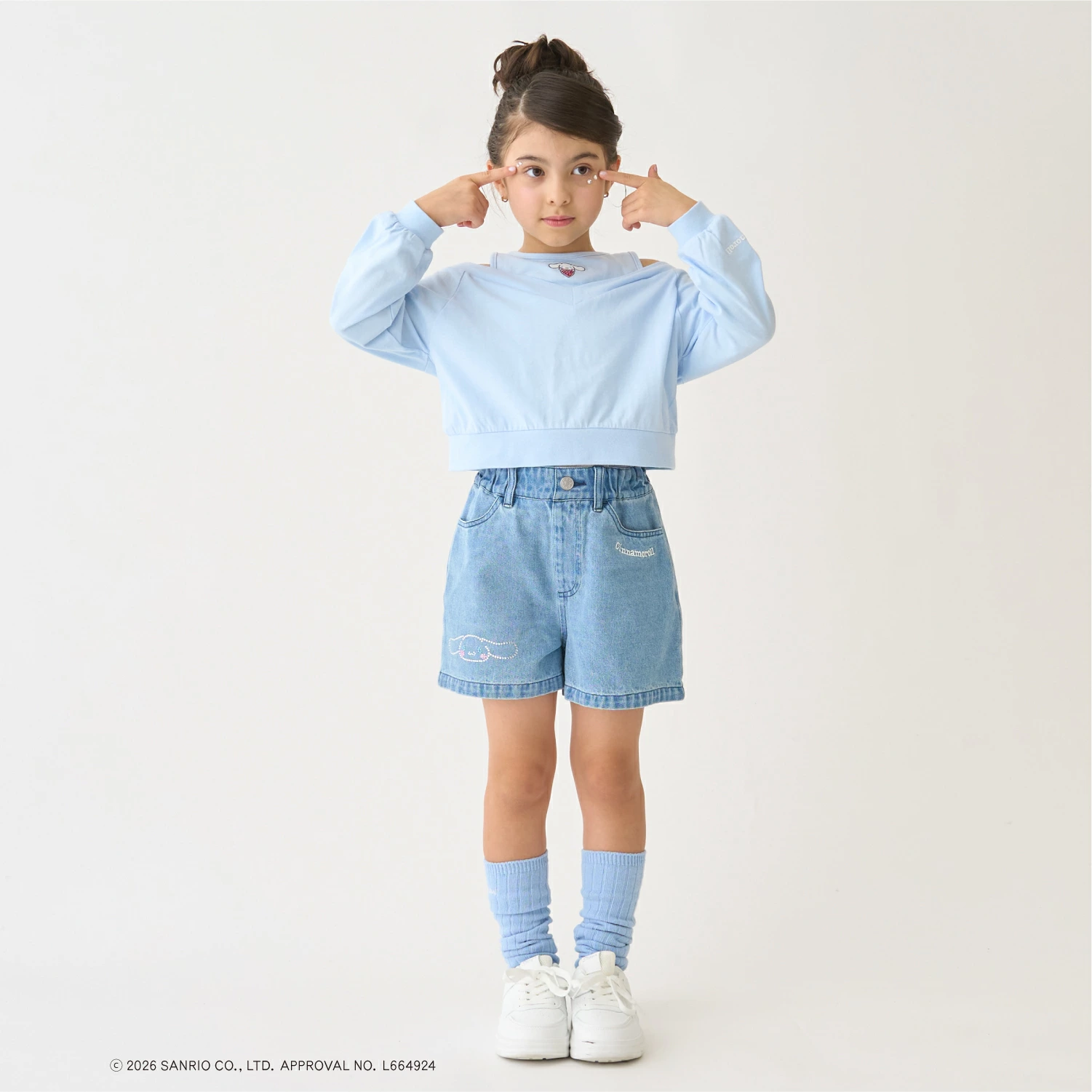 🆕【⭐訂購⭐】🌀🇯🇵 日本直送 #Sanrio 水鑽 刺繡 牛仔短褲  [3款選] 🌀 [ELFA-0122][260714]