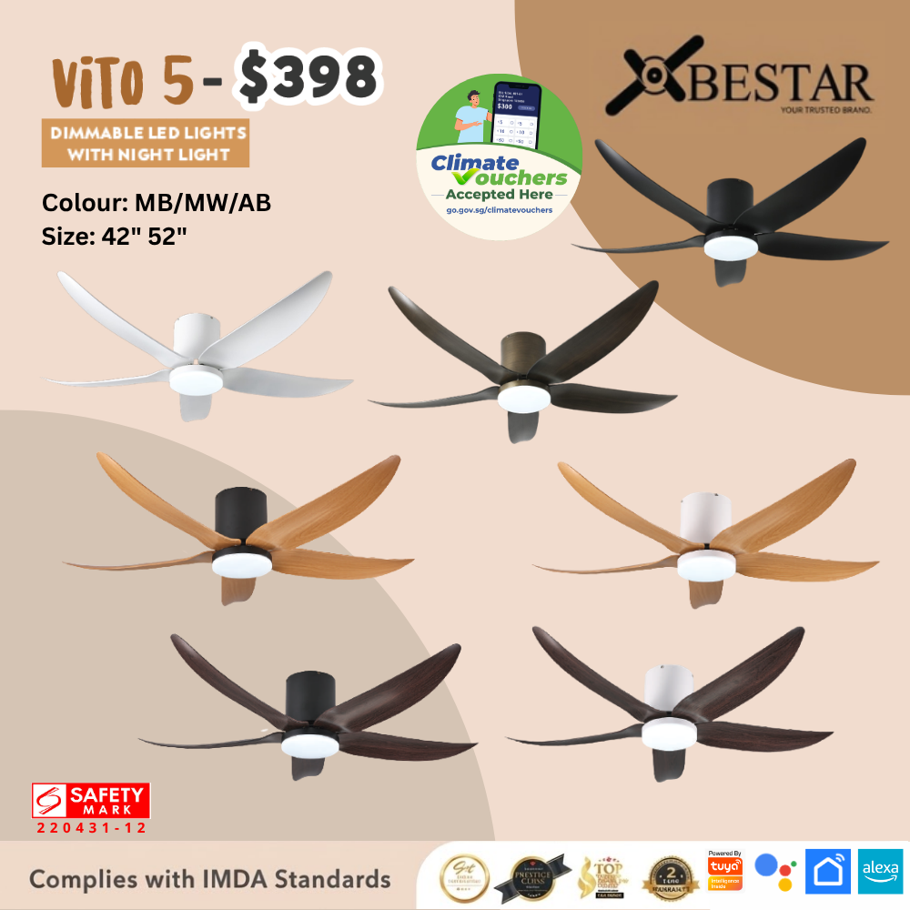 Bestar Vito-5 Ceiling Fan EAR