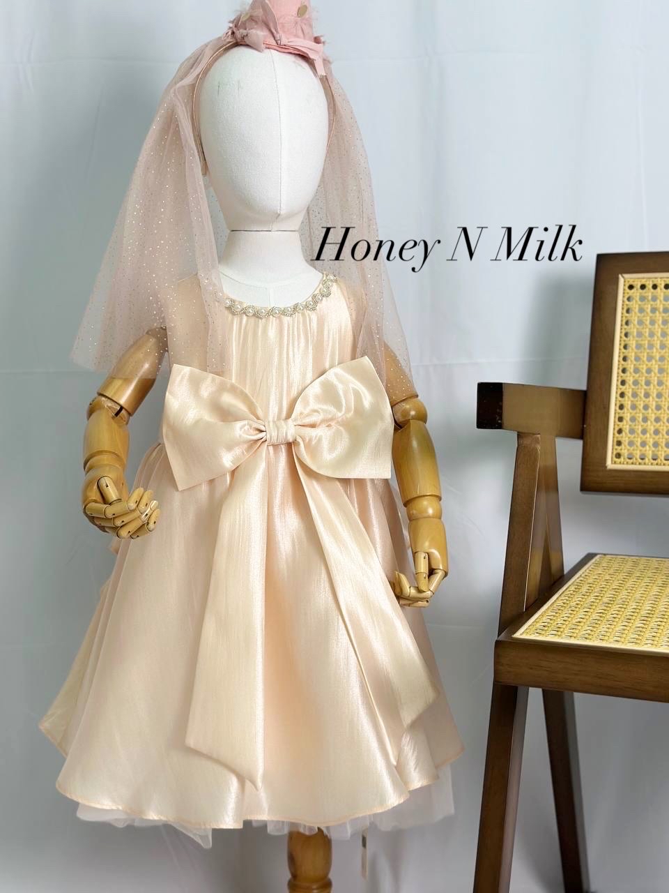 Adriana Pearl Flesh Gown 