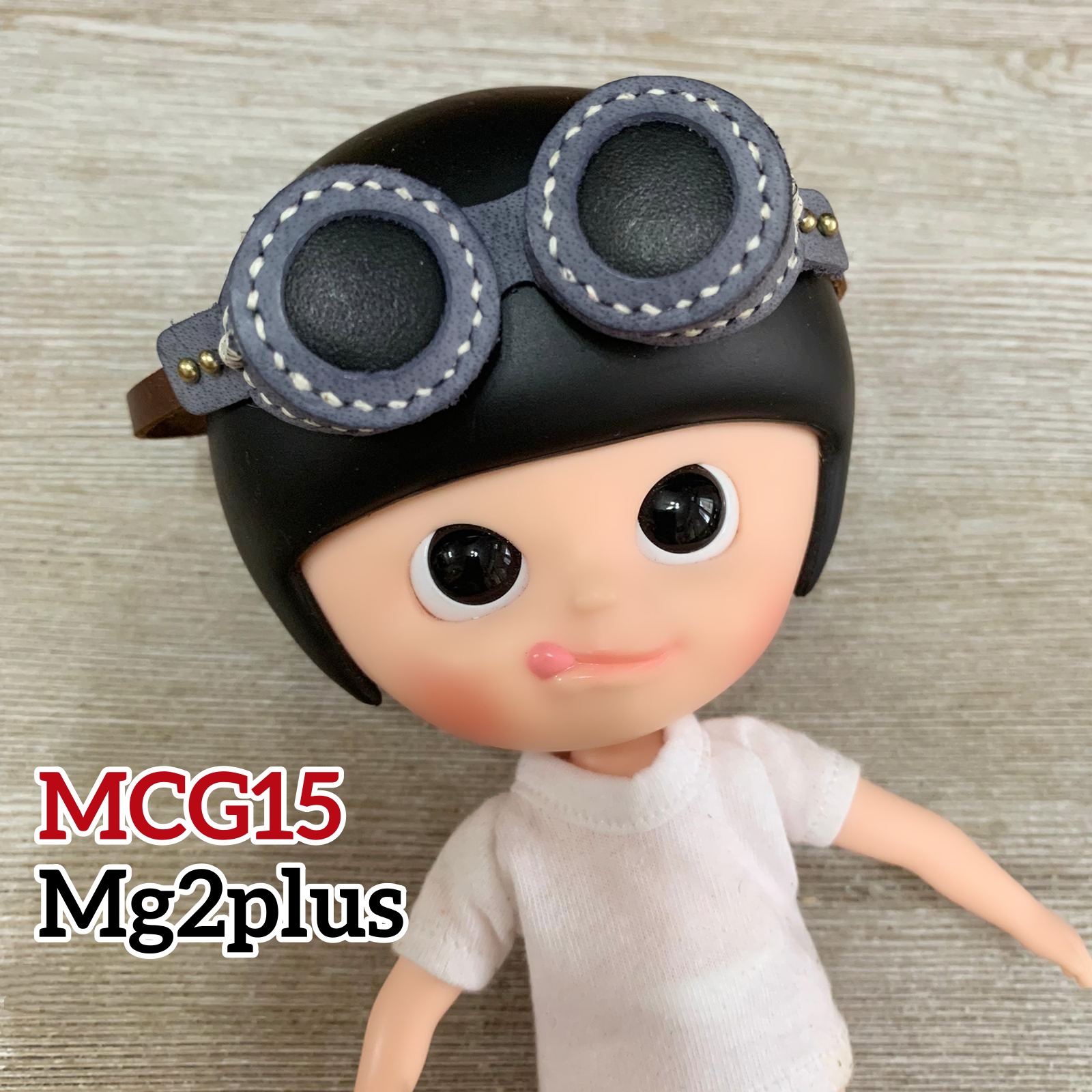 【MG2Plus】(18.5cm - 22cm Doll Head) 真皮手作蒸汽朋克風格眼罩 Handmade leather steampunk eye mask 