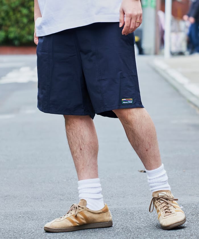 J -預訂- FREAK'S STORE Cotton nylon packable easy shorts [Navy