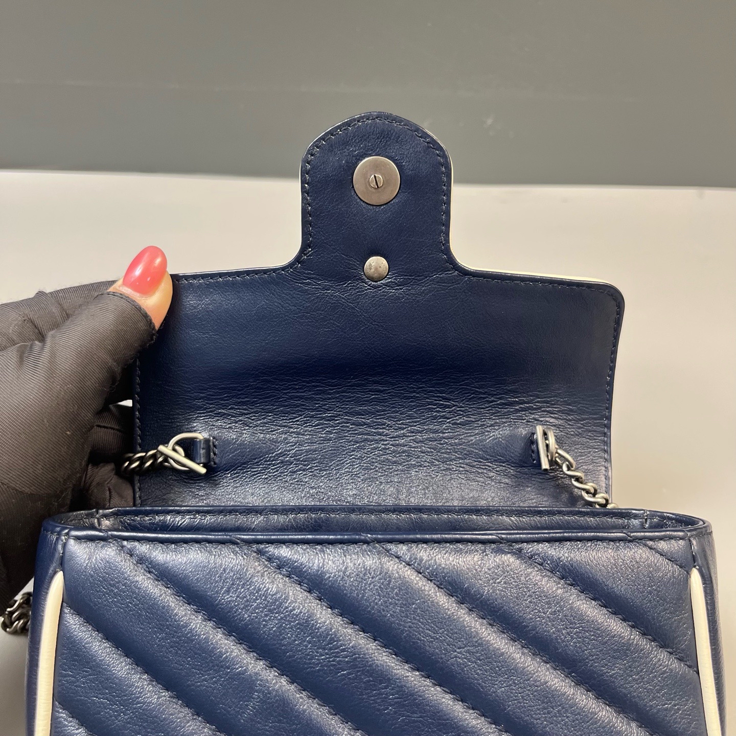 【預訂貨品】Gucci super mini馬蒙拼色包