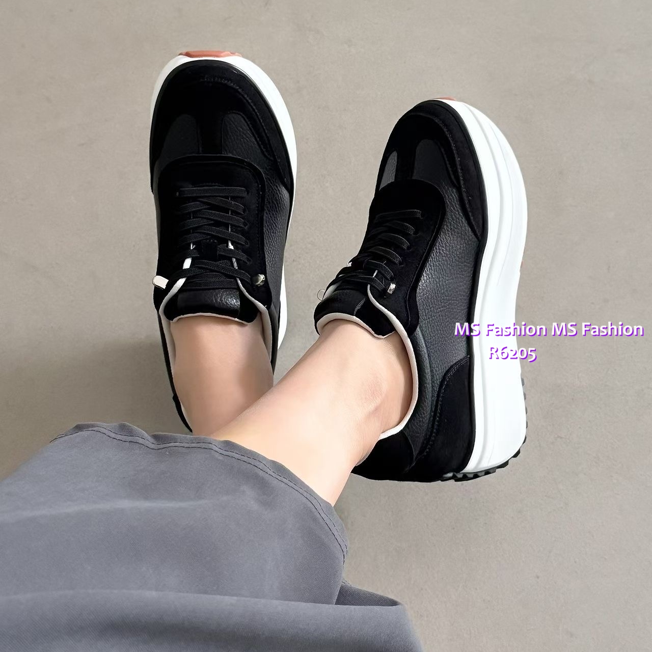 R6205 韓國🇰🇷真皮拼接Sneakers