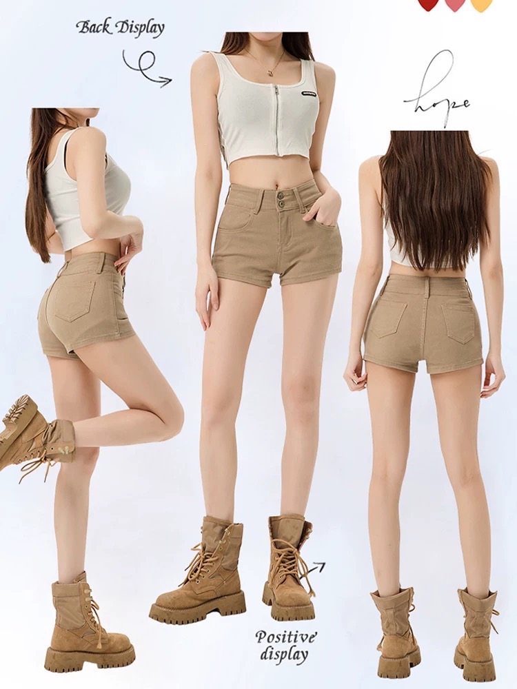 PT217 美式高腰短裤