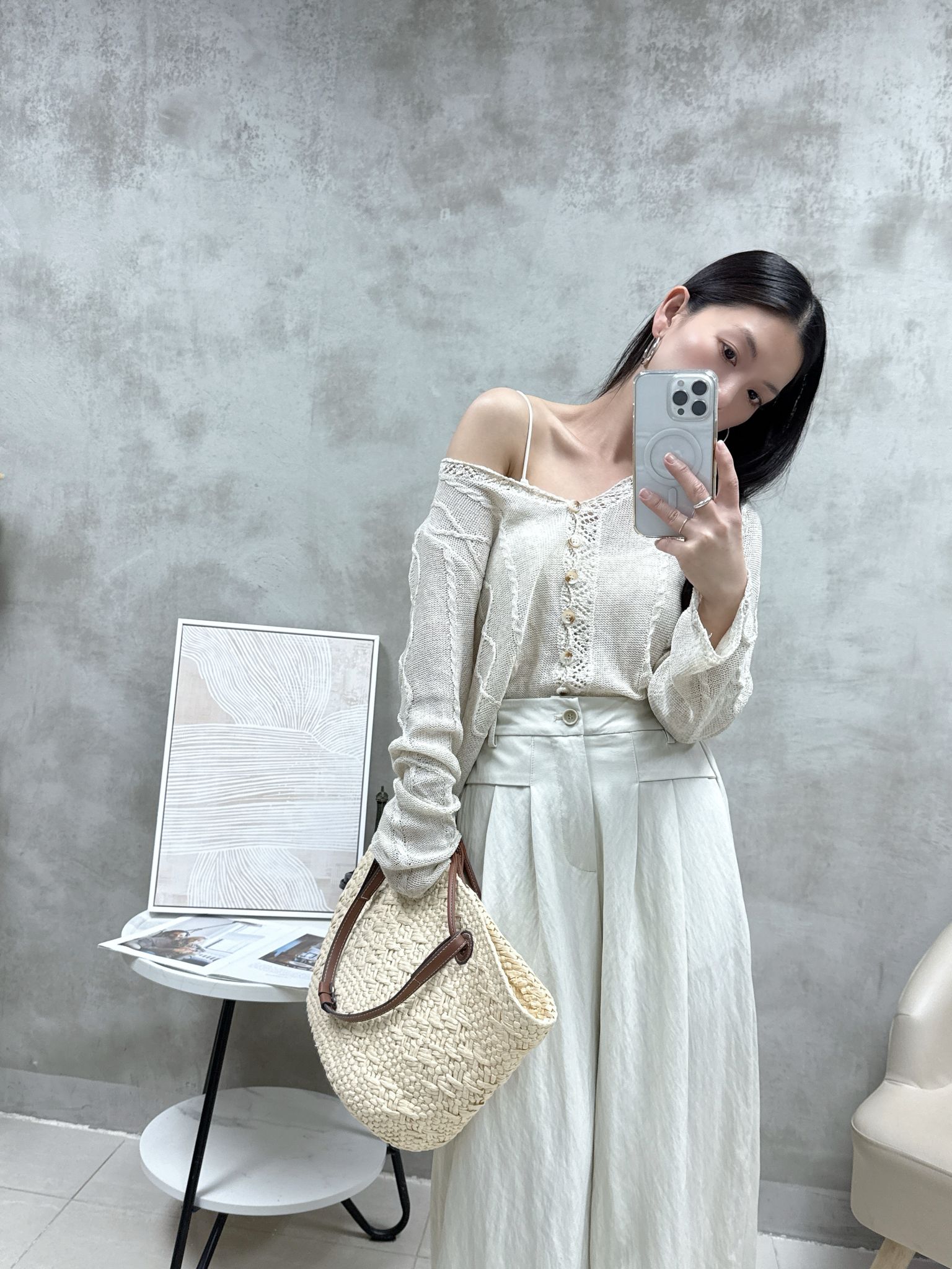 C09 V領織紋外套