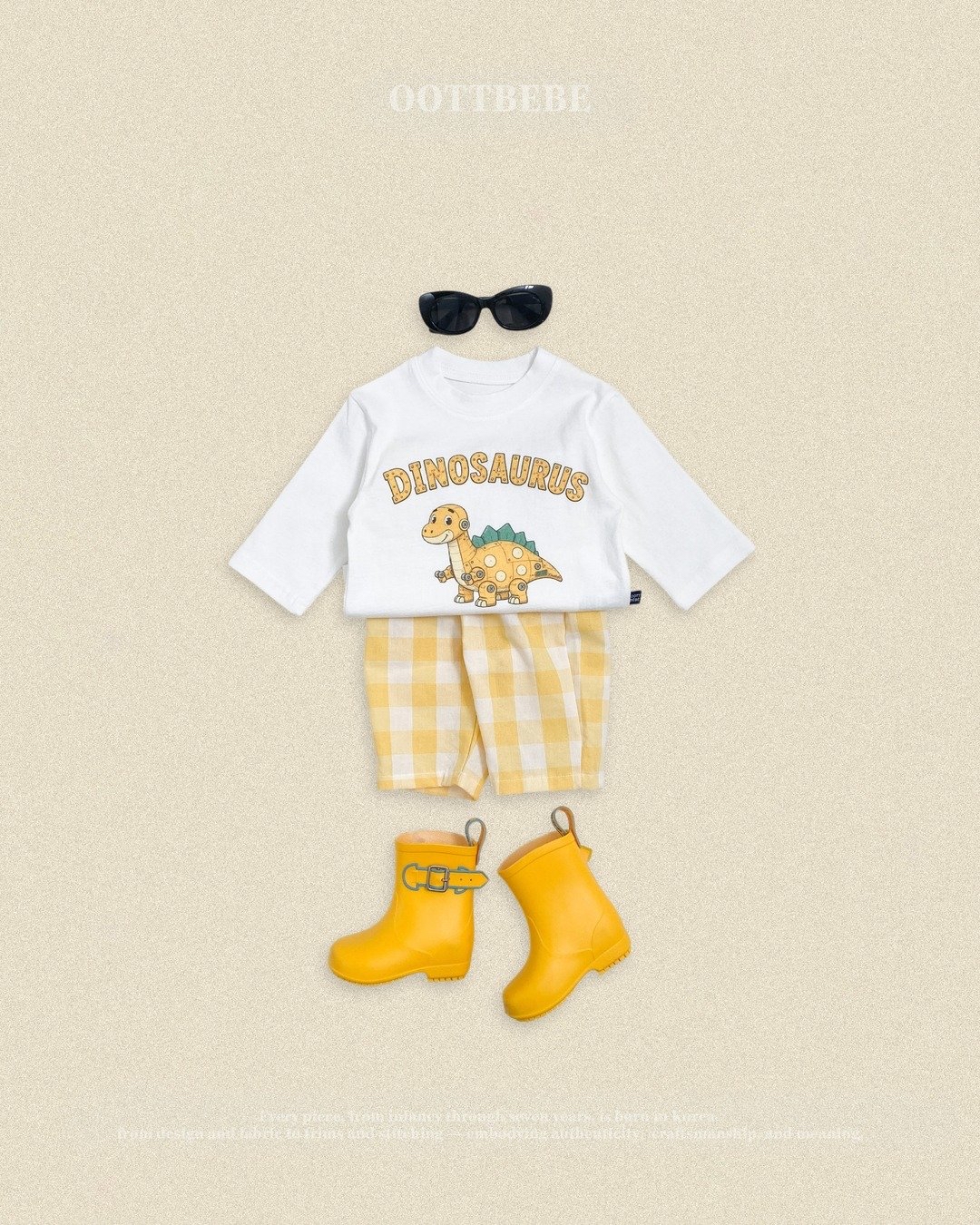 OOTT | Robot dinosaur top and bottom clothes set 