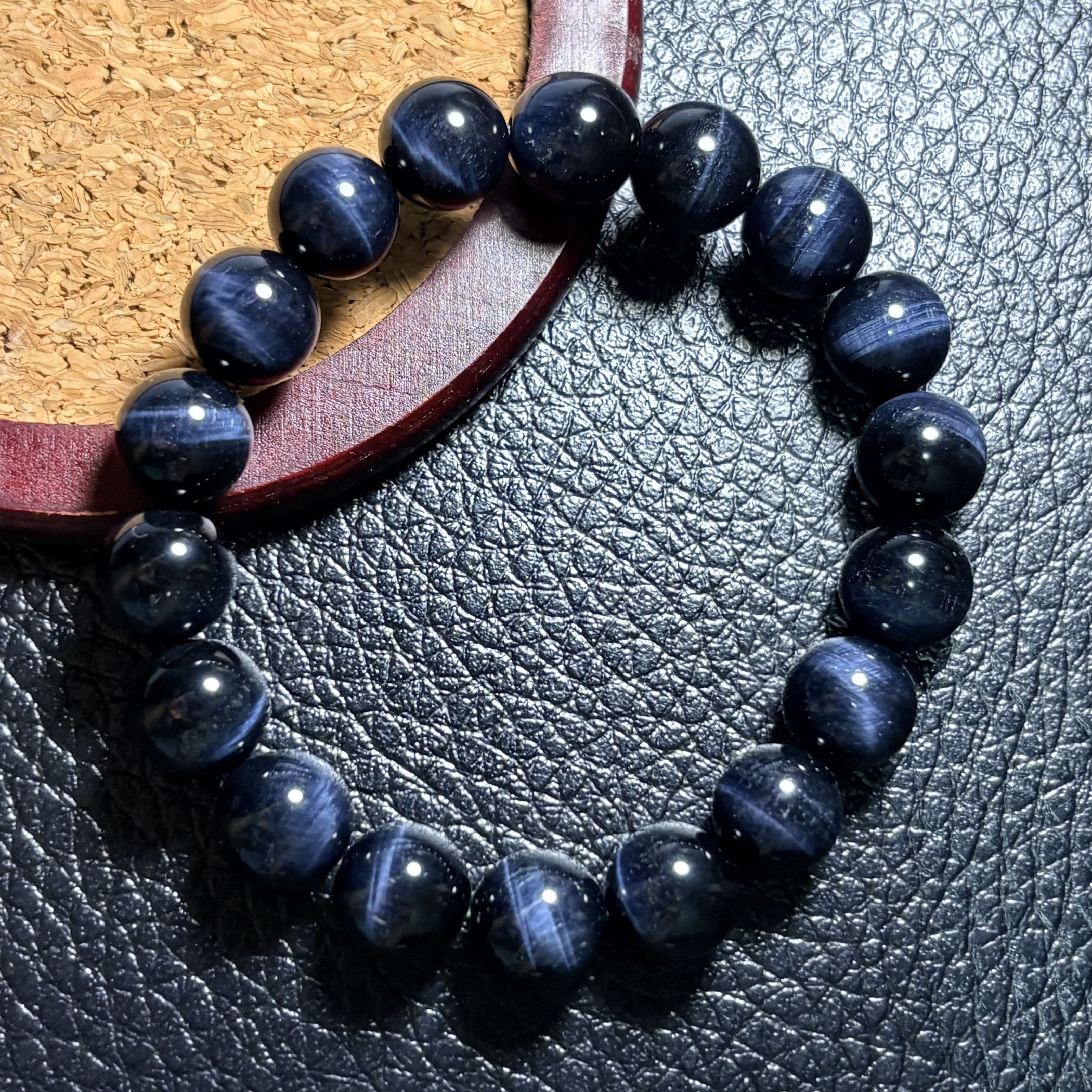 藍虎眼石手串 No.3574 | 規格：11mm珠16cm 手圈