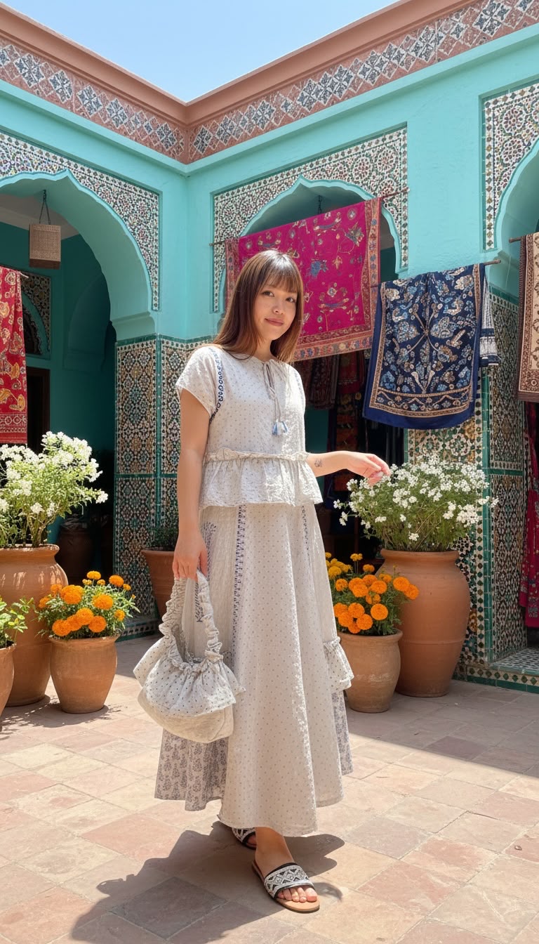 PKT 2662 Light Grey Fake 2 Piecece dotted OP