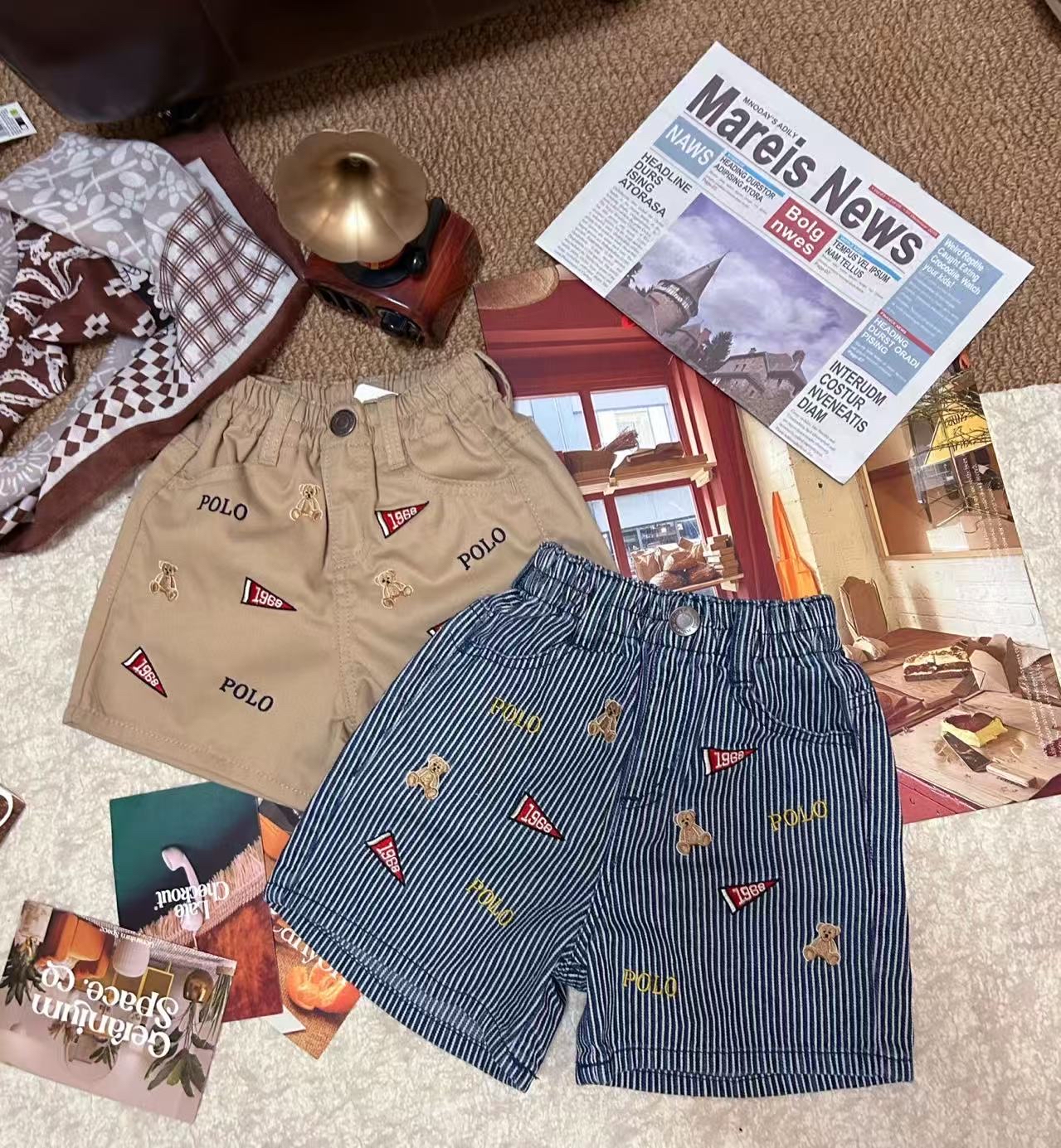 0665 原廠 ❤️Polo滿刺繡短褲