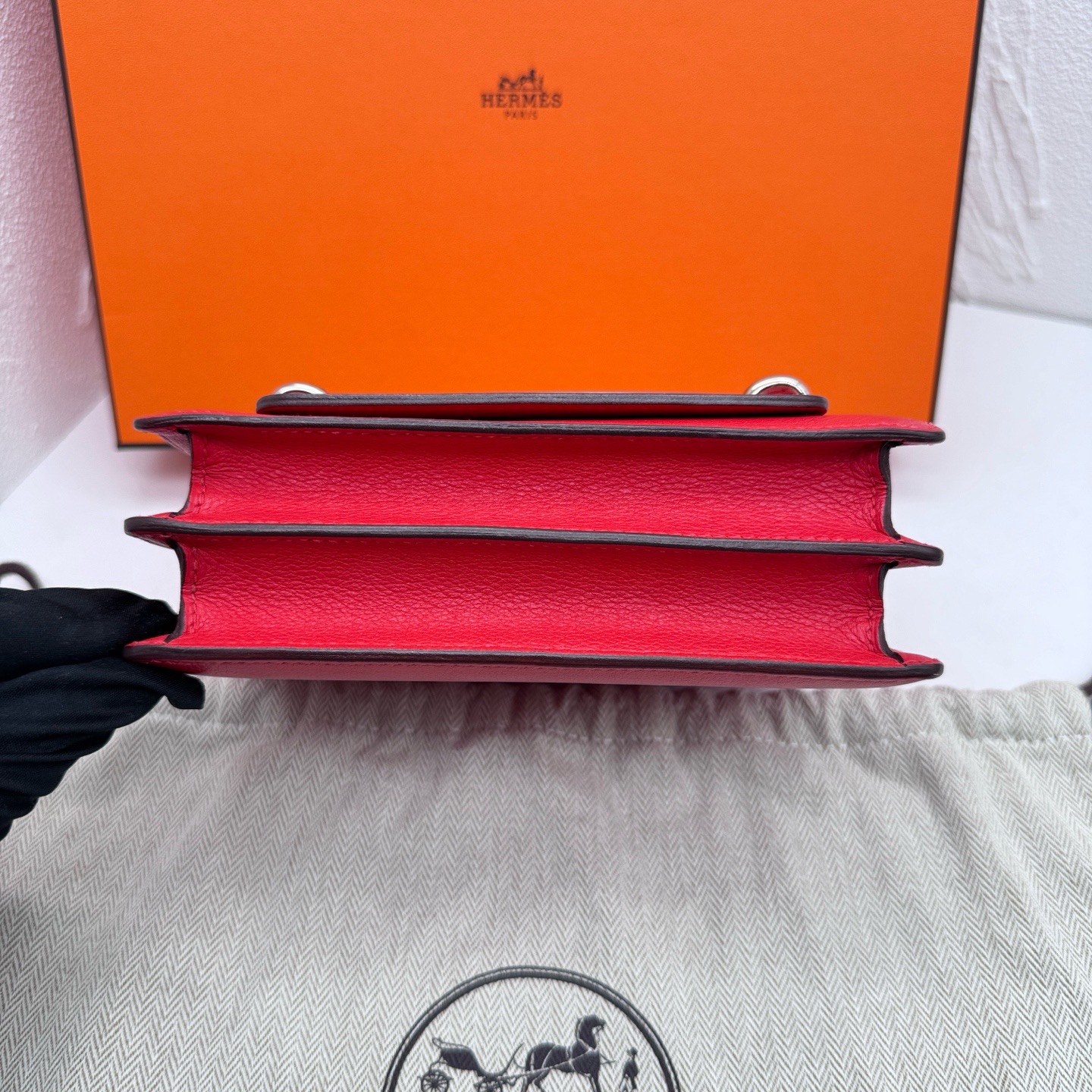 Pre owned hermes roulis mini stamp X/ Y08211