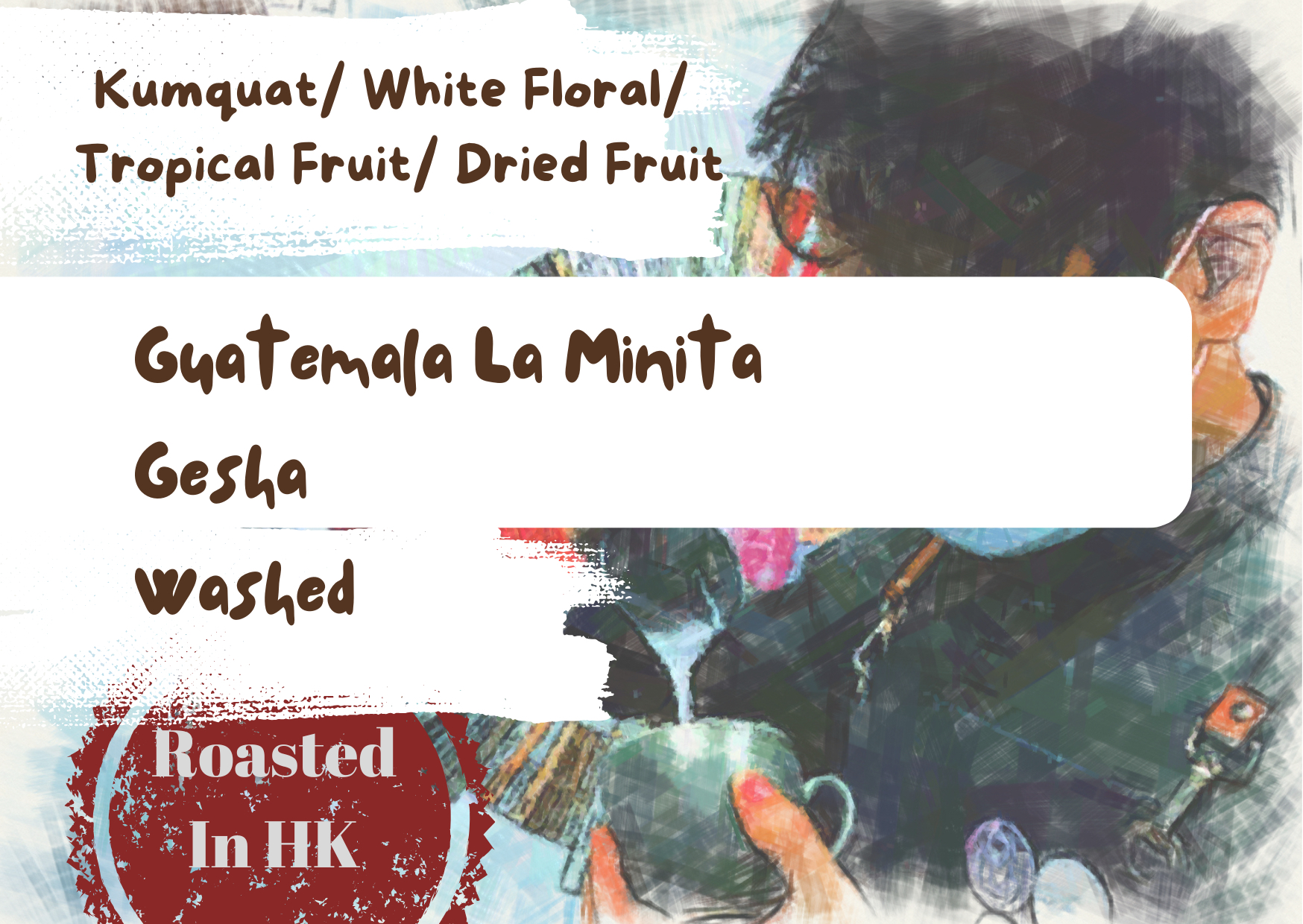 Guatemala La Minita Gesha Washed Notes：Kumquat/ White Floral/ Tropical Fruit/ Dried Fruit 