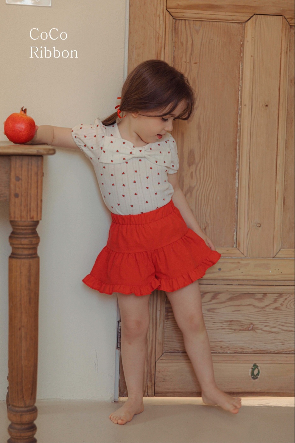 【預訂】 韓國直送 南大門童裝 心心圖案上衣