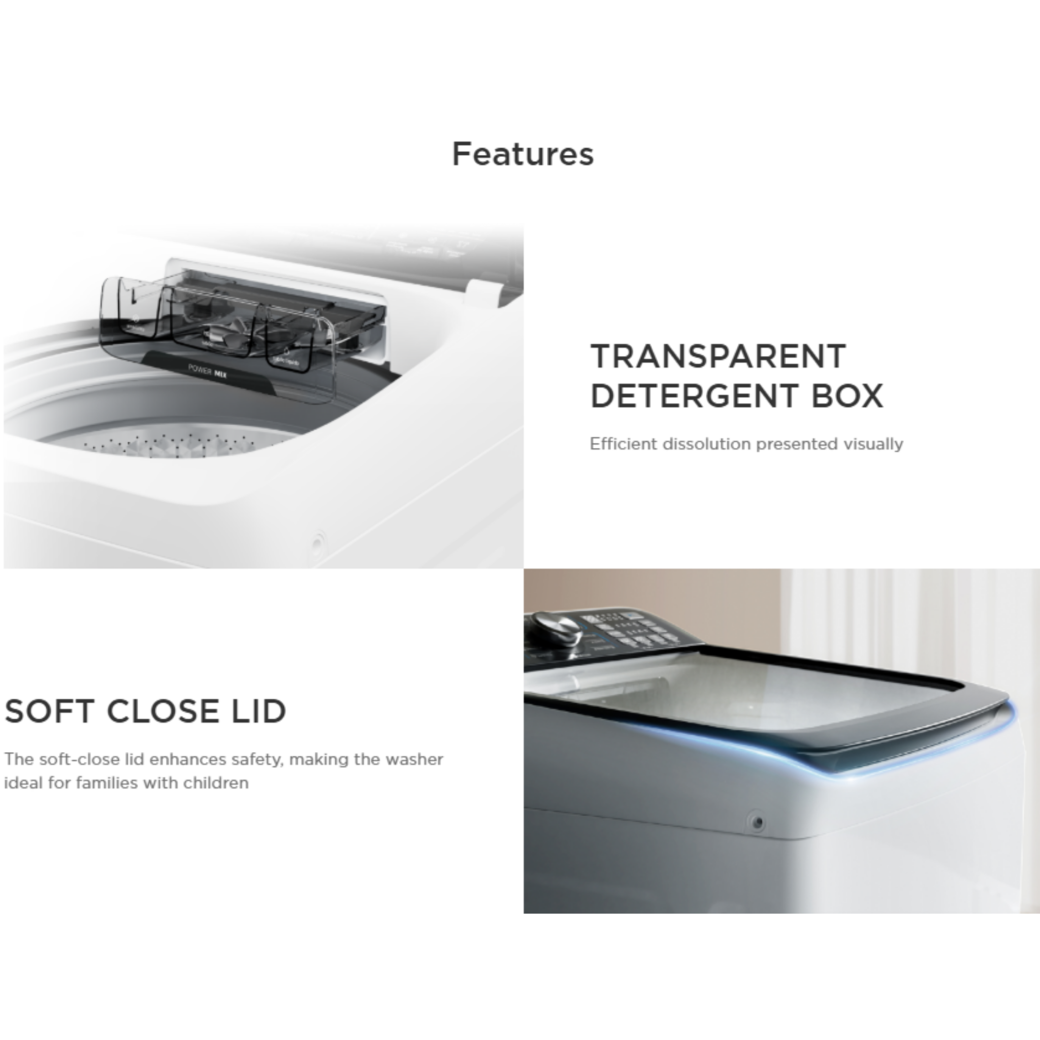 Midea 13kg Lunar Series Top Load Washing Machine with Inverter Quattro (MA512W130DT)