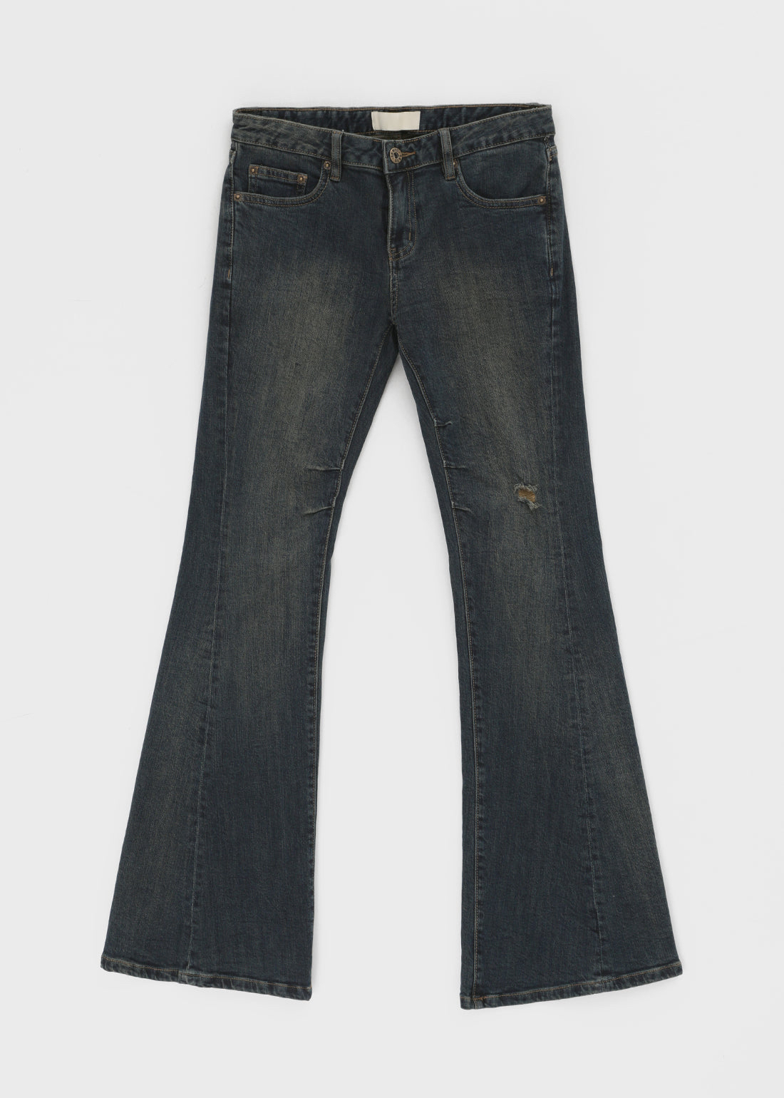 Distressed Bootcut Denim Pants