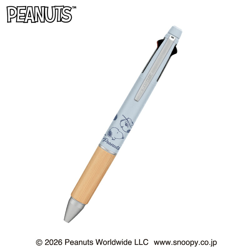 現貨｜Snoopy 日本製 uni Jetstream 4&1 Bamboo 多功能 5用筆 0.5mm 4色原子筆 + 0.5mm 鉛芯筆 (308048)