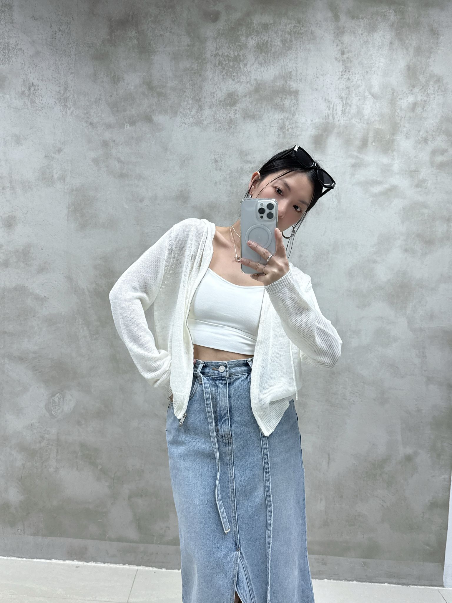 A08 雙拉鍊針織外套