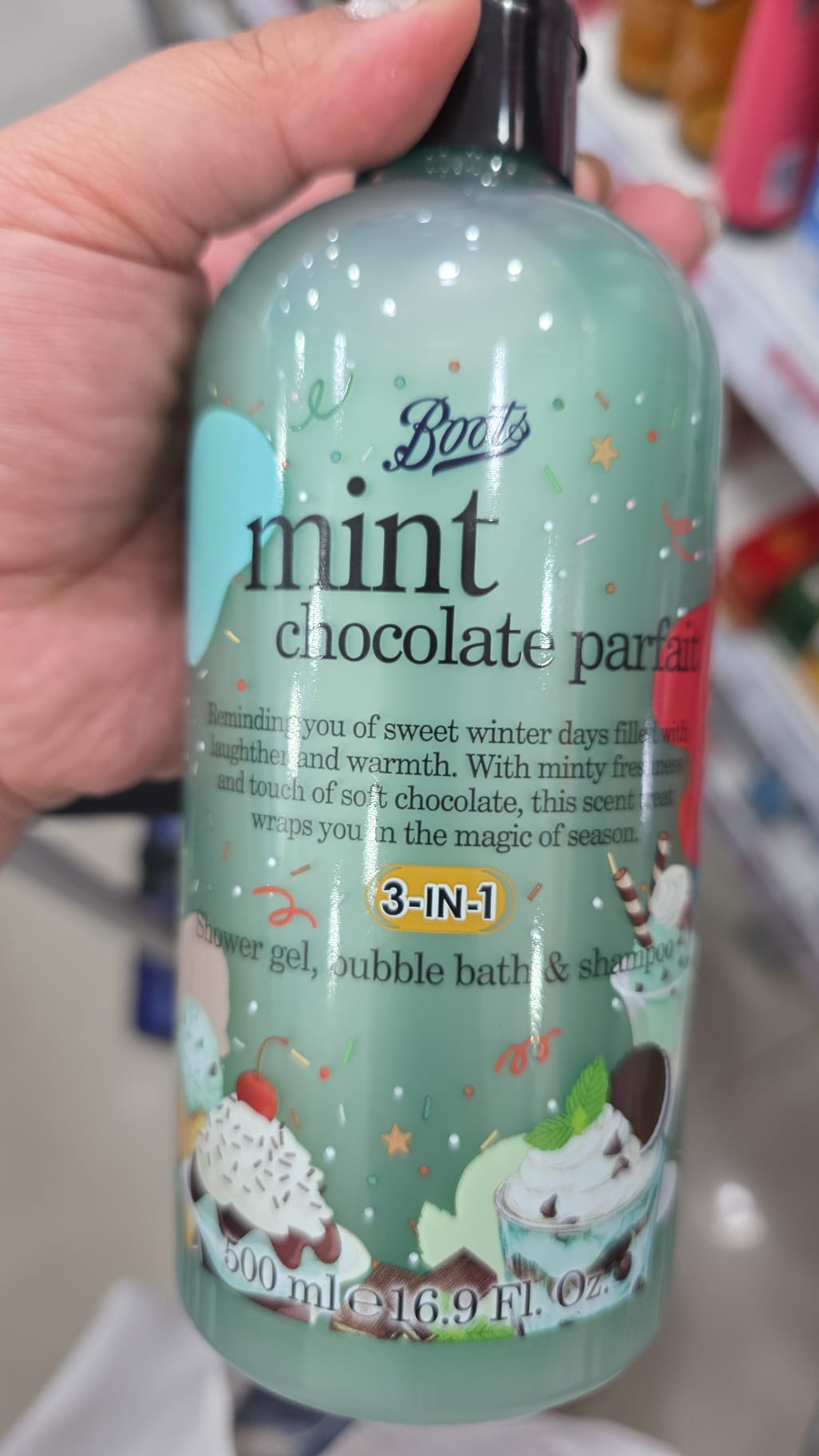 boots shower gel, bubble bath & shampoo 3in1