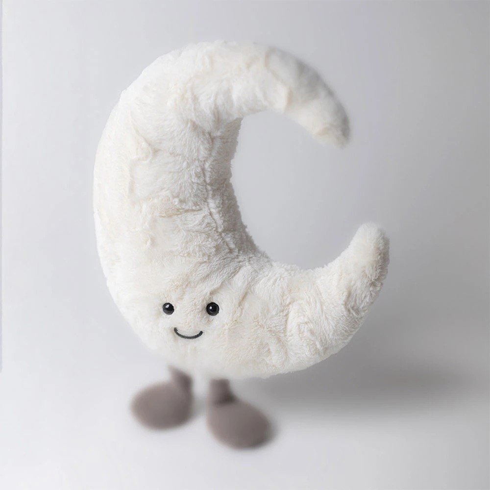 【陪妳做個好夢】Jellycat Amuseables Moon 溫柔小月亮 - 軟糯雪白色、治癒系微笑