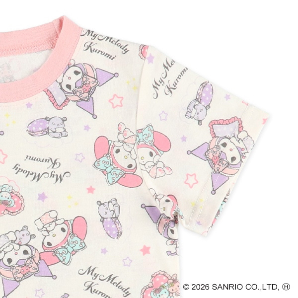 🇯🇵預訂 日本直送🇯🇵清爽材質My Melody Kuromi滿印包腹短袖家居服上下套裝