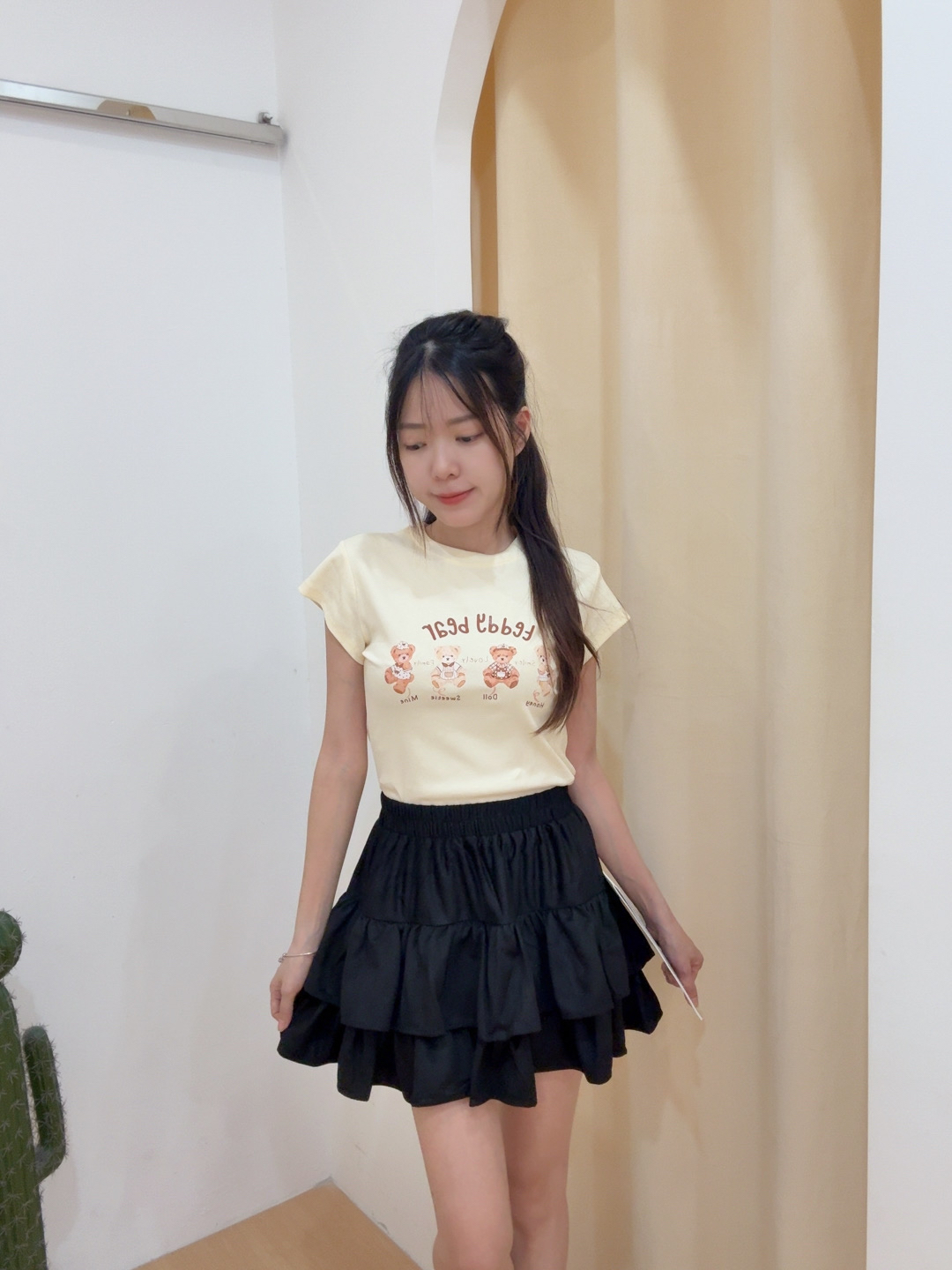 可爱泰迪熊修身短上衣 R2943 