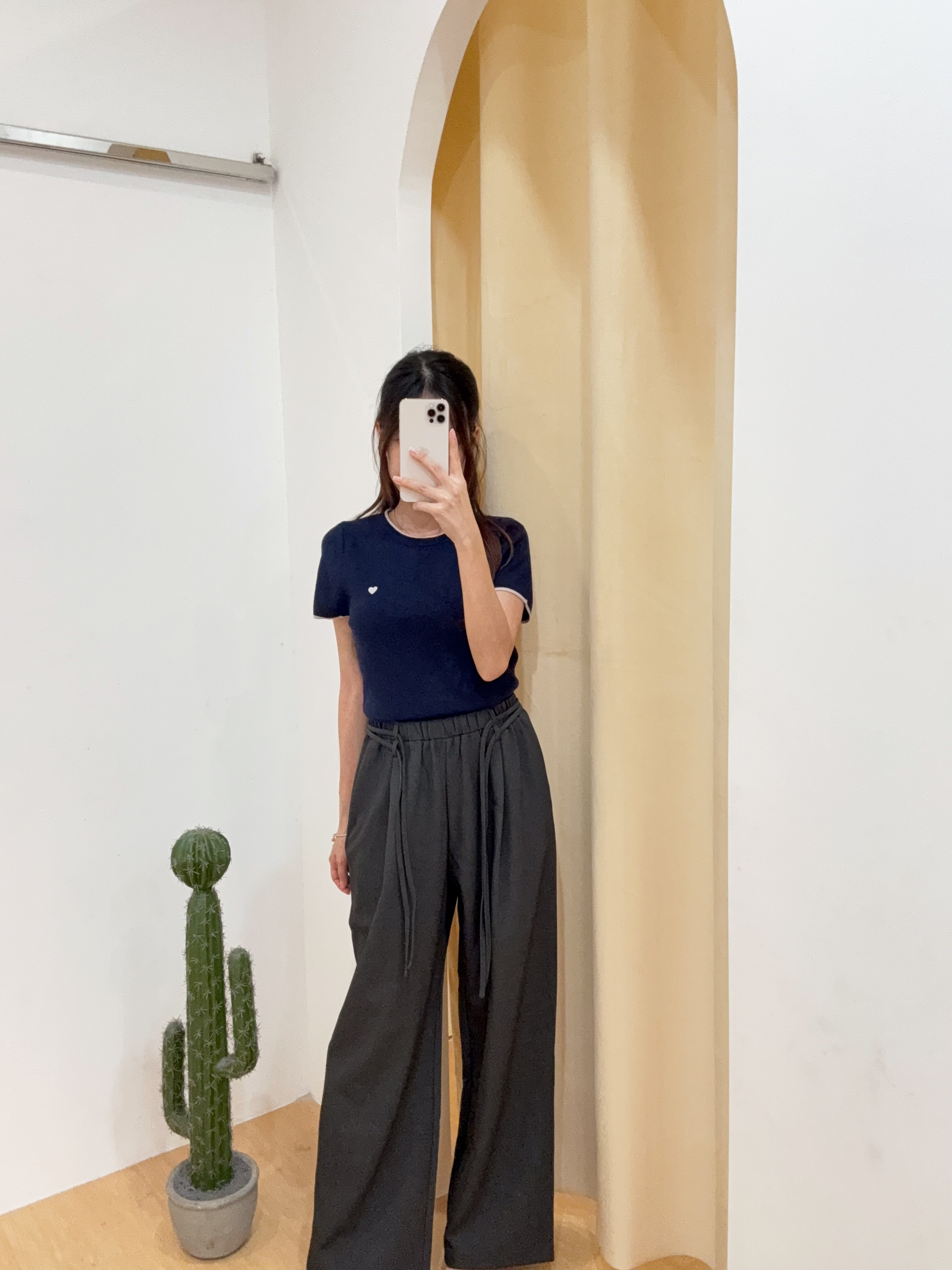 双绳西装直筒阔腿长裤 R2863