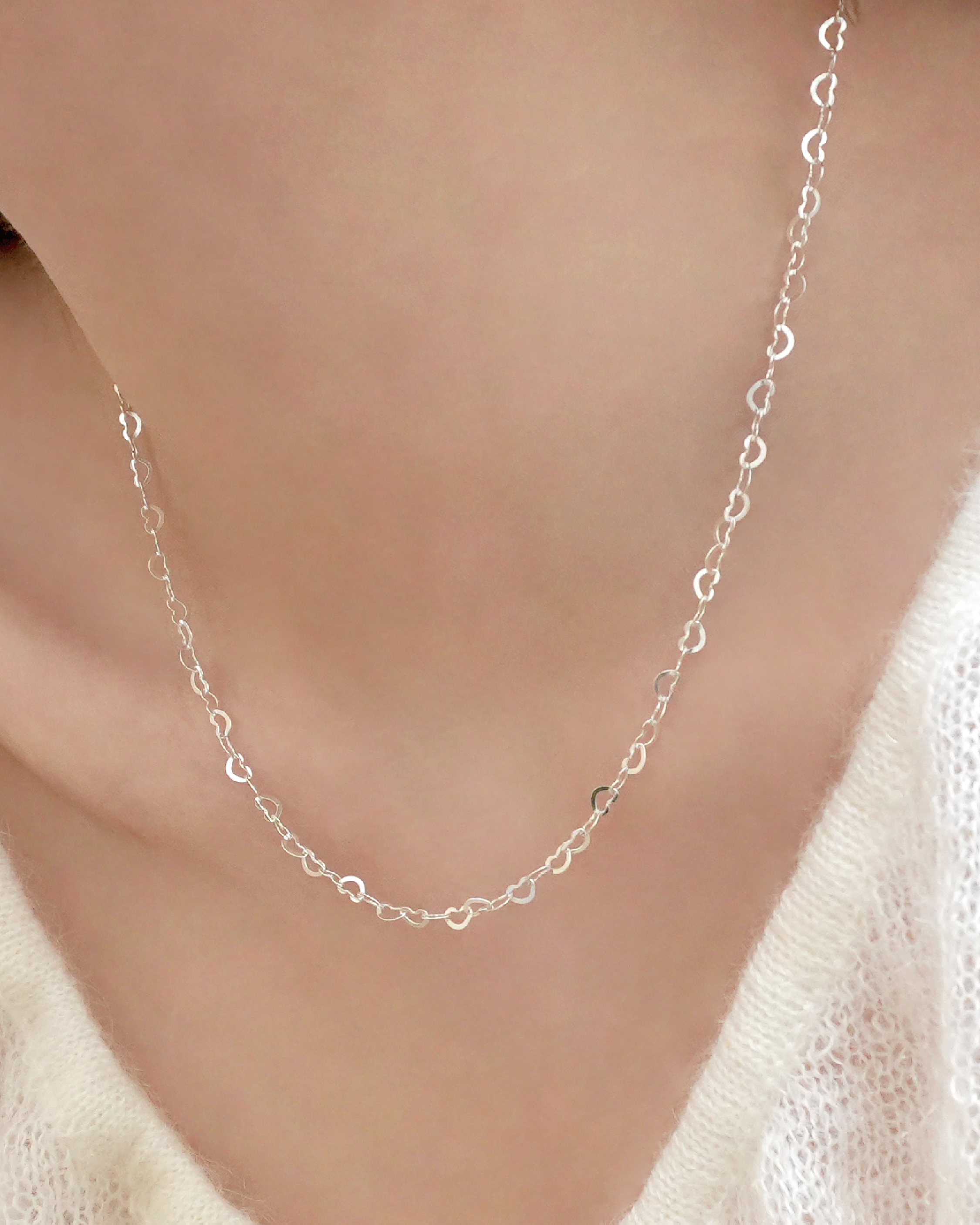 Twisted Heart Loop Necklace