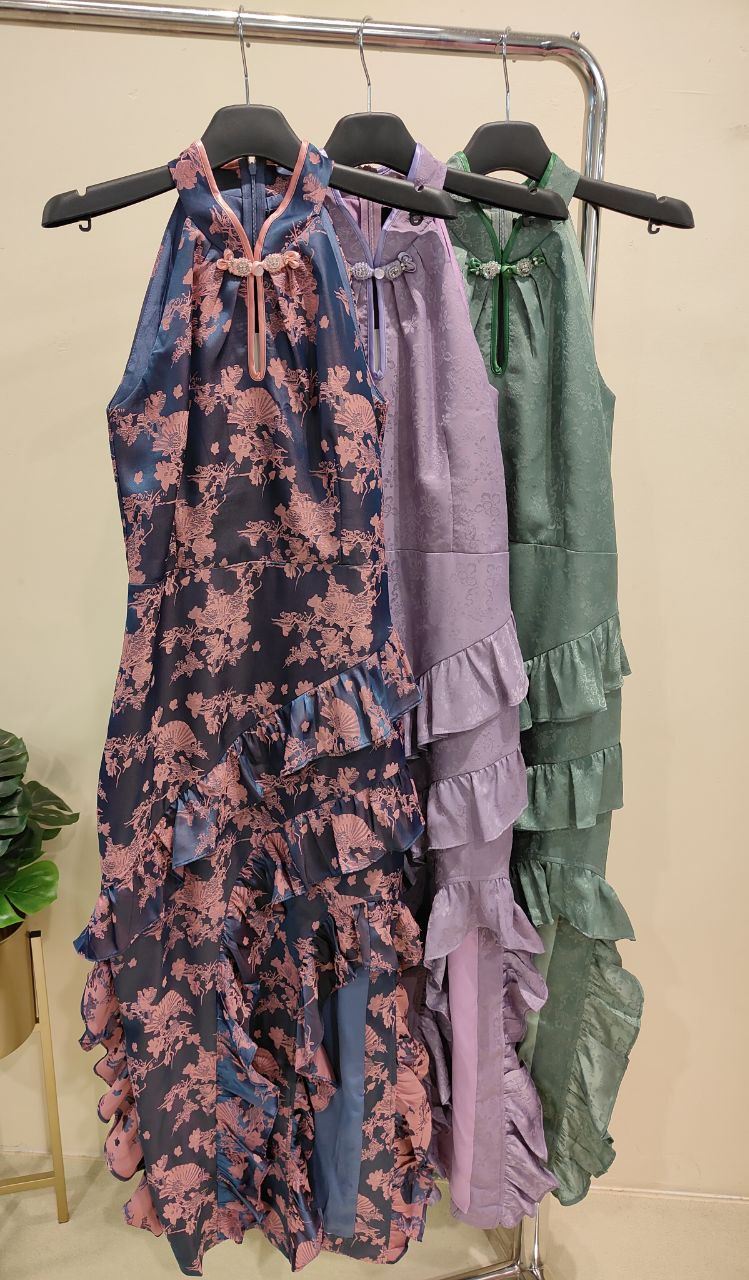 Cut in旗袍连身裙 2112