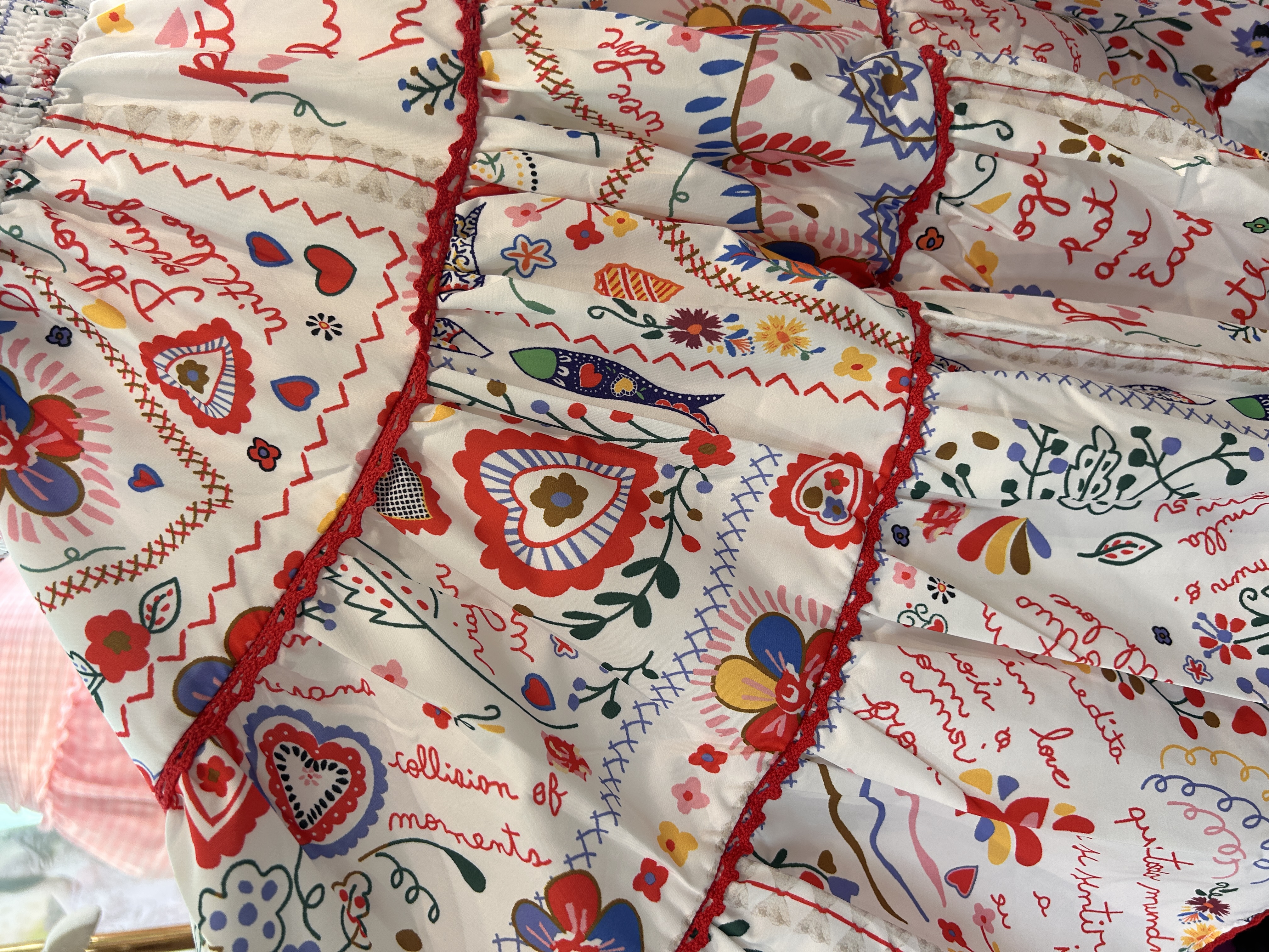 歐美風藍白/紅白印花連衣裙