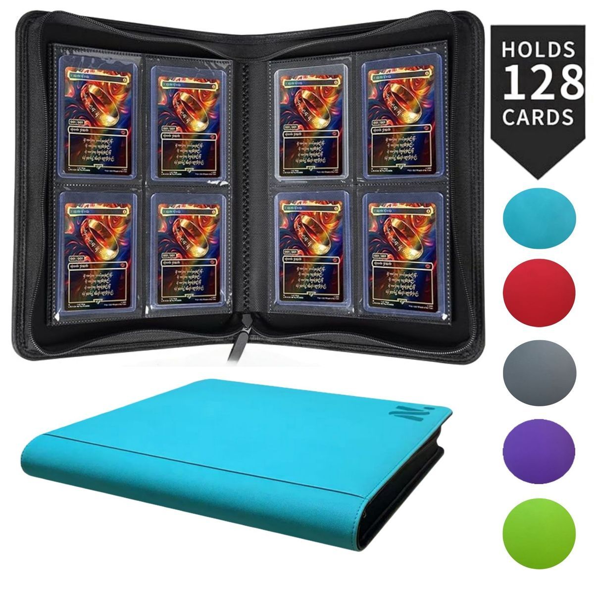 4格 Toploader 卡簿 128卡位 （湖藍色）