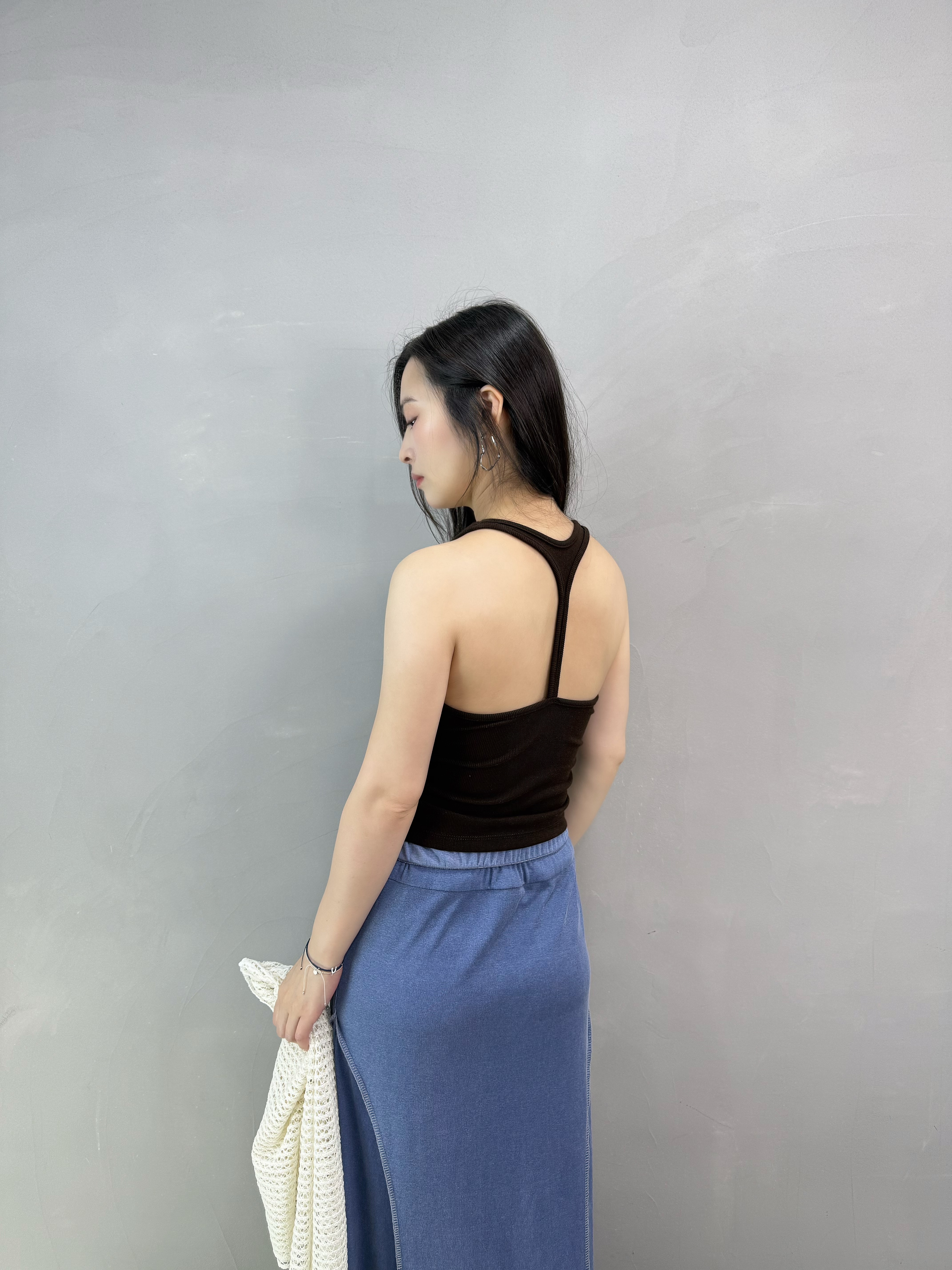 Z72 Y背U領長bra-top