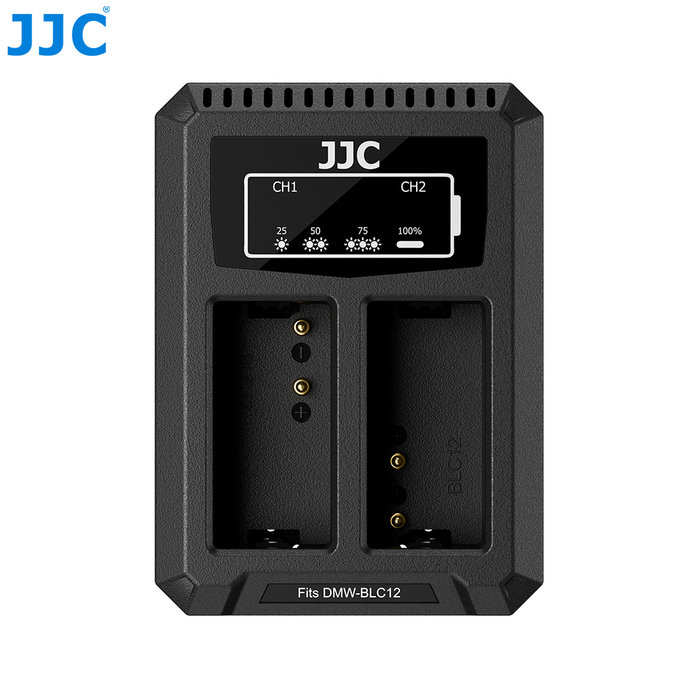 JJC USB Dual Battery Charger For Panasonic DMW-BLC12 / Leica BP-DC12 / Sigma BP-51 (DCH-BLC12TC)