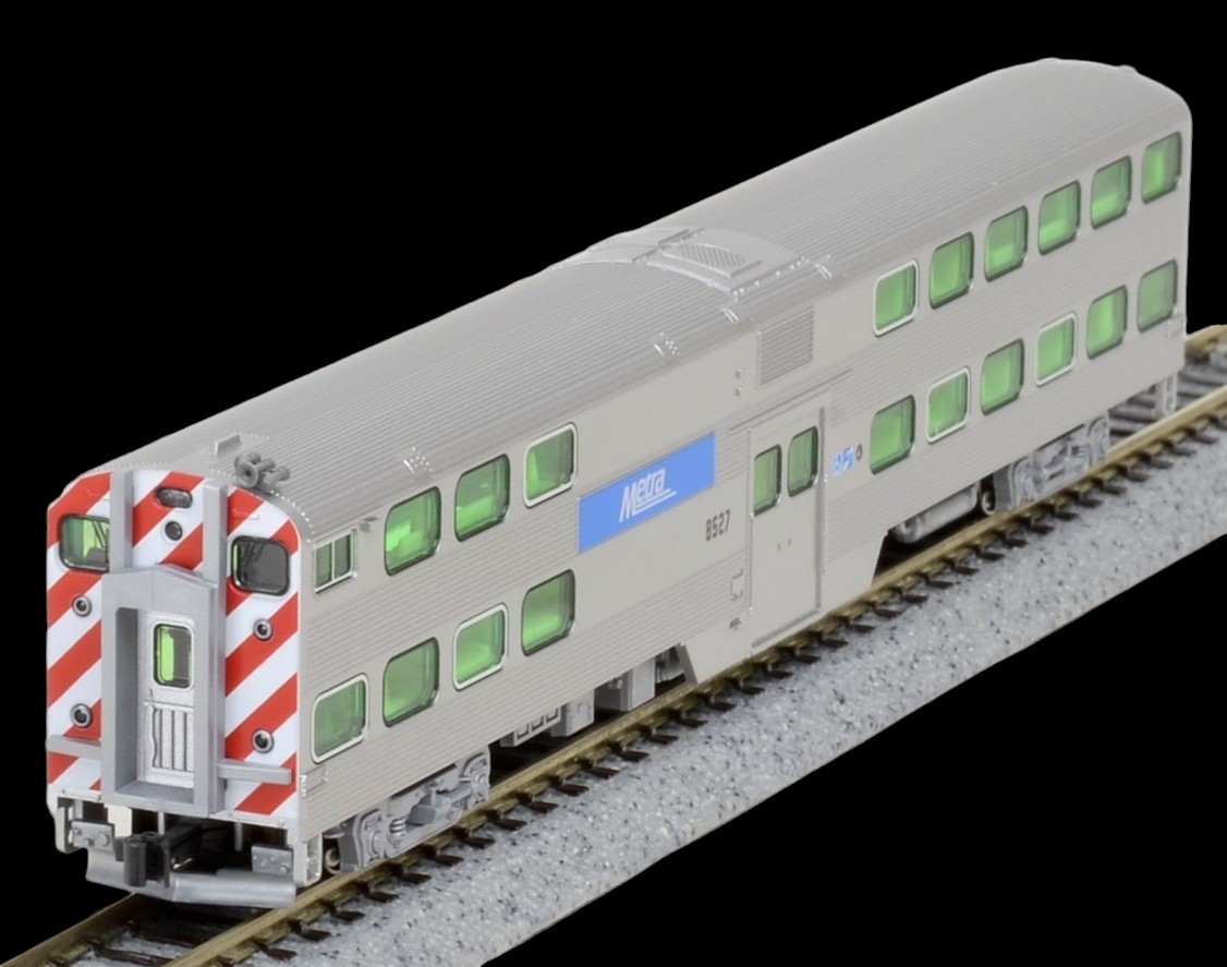 Kato 106-8703 Chicago METRA Gallery Bi-Level Commuter Train 3-Car Set