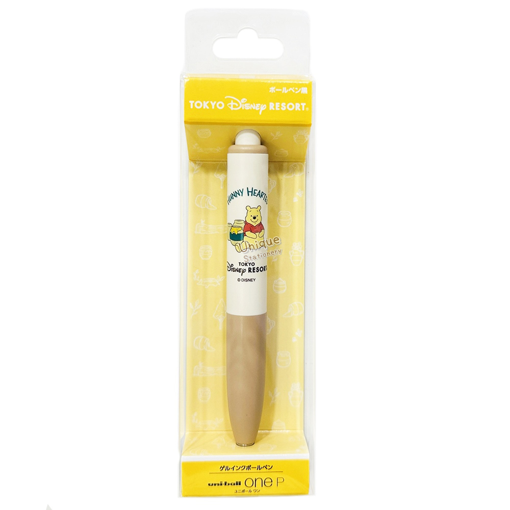 現貨｜【日本 Disney Store 限定】Winnie the Pooh 小熊維尼 日本製 uni-ball one P 0.38mm 黑色 啫喱筆 (076501)