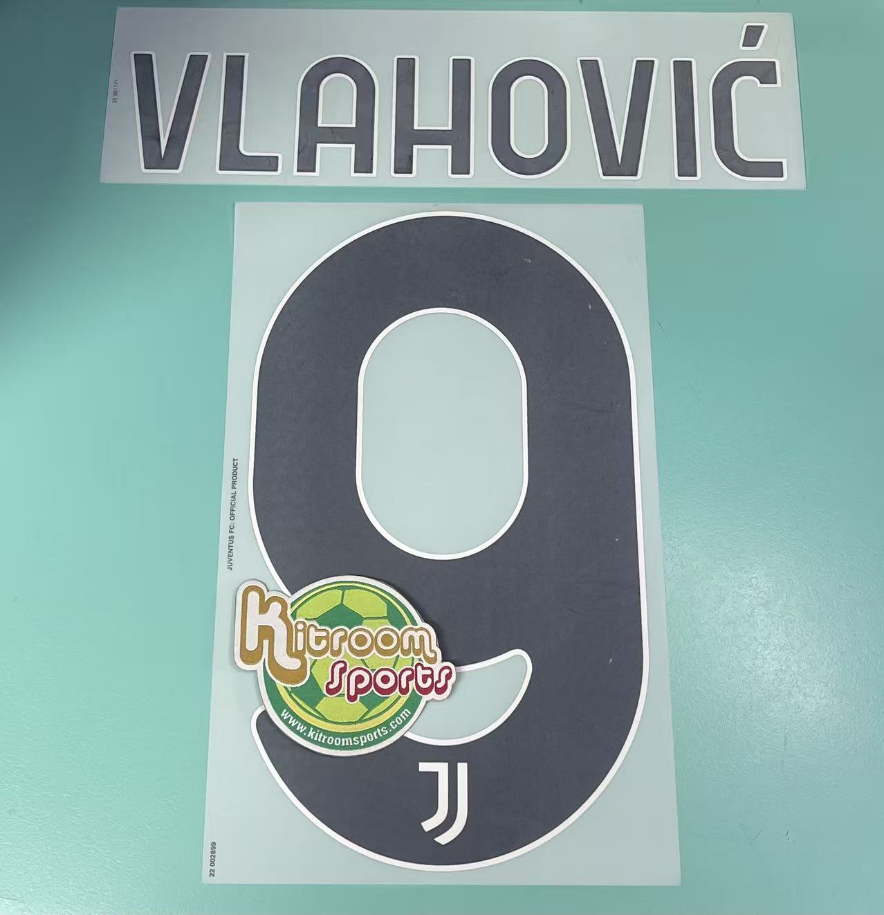 2022-23 Juventus Home Nameset #9 VLAHOVIC