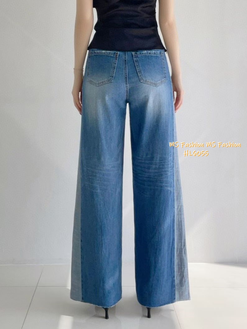 HL6055 韓國🌼Howluk拼色闊筒微喇叭牛