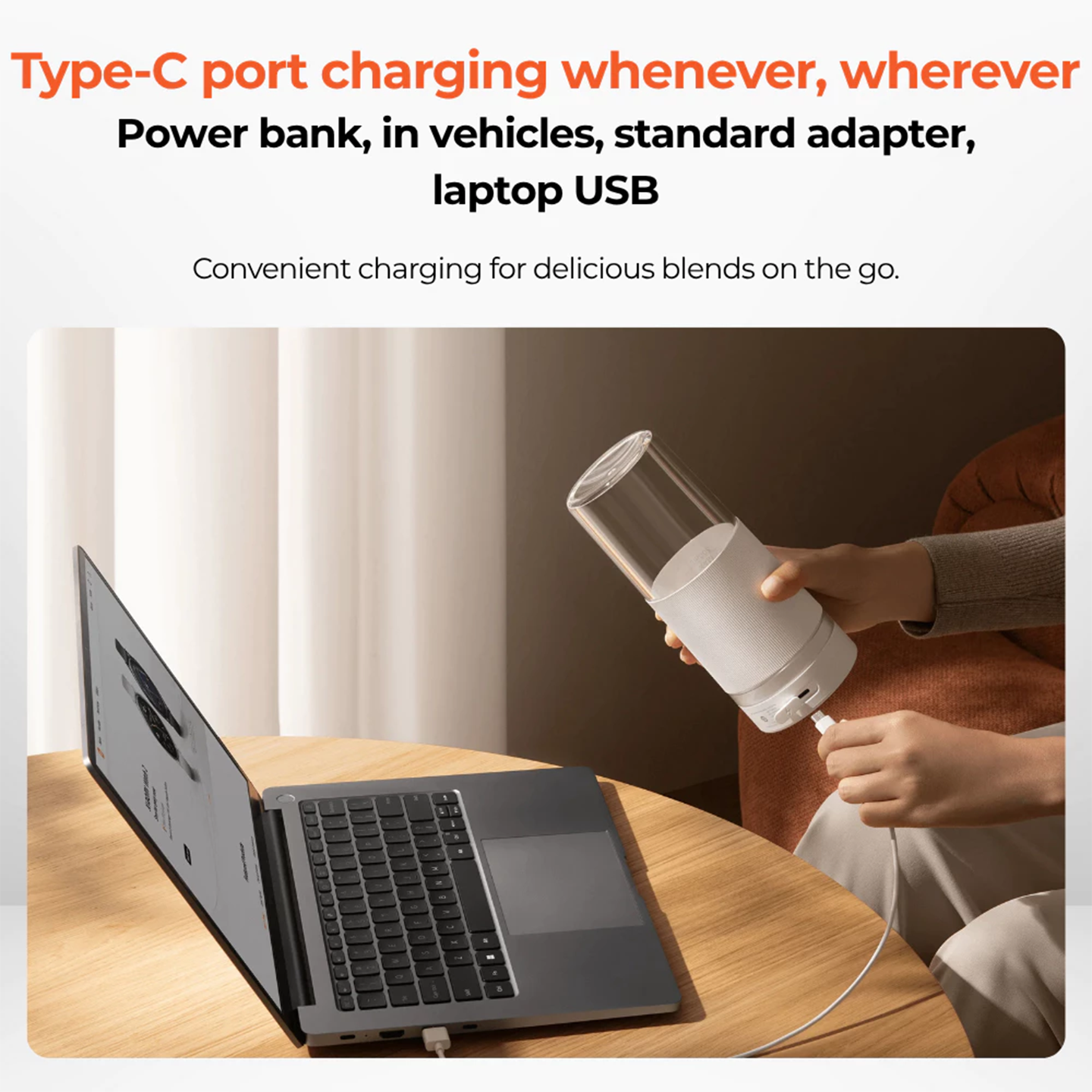 Xiaomi Portable Wireless Blender Smoothie Cup (BHR9223GL)