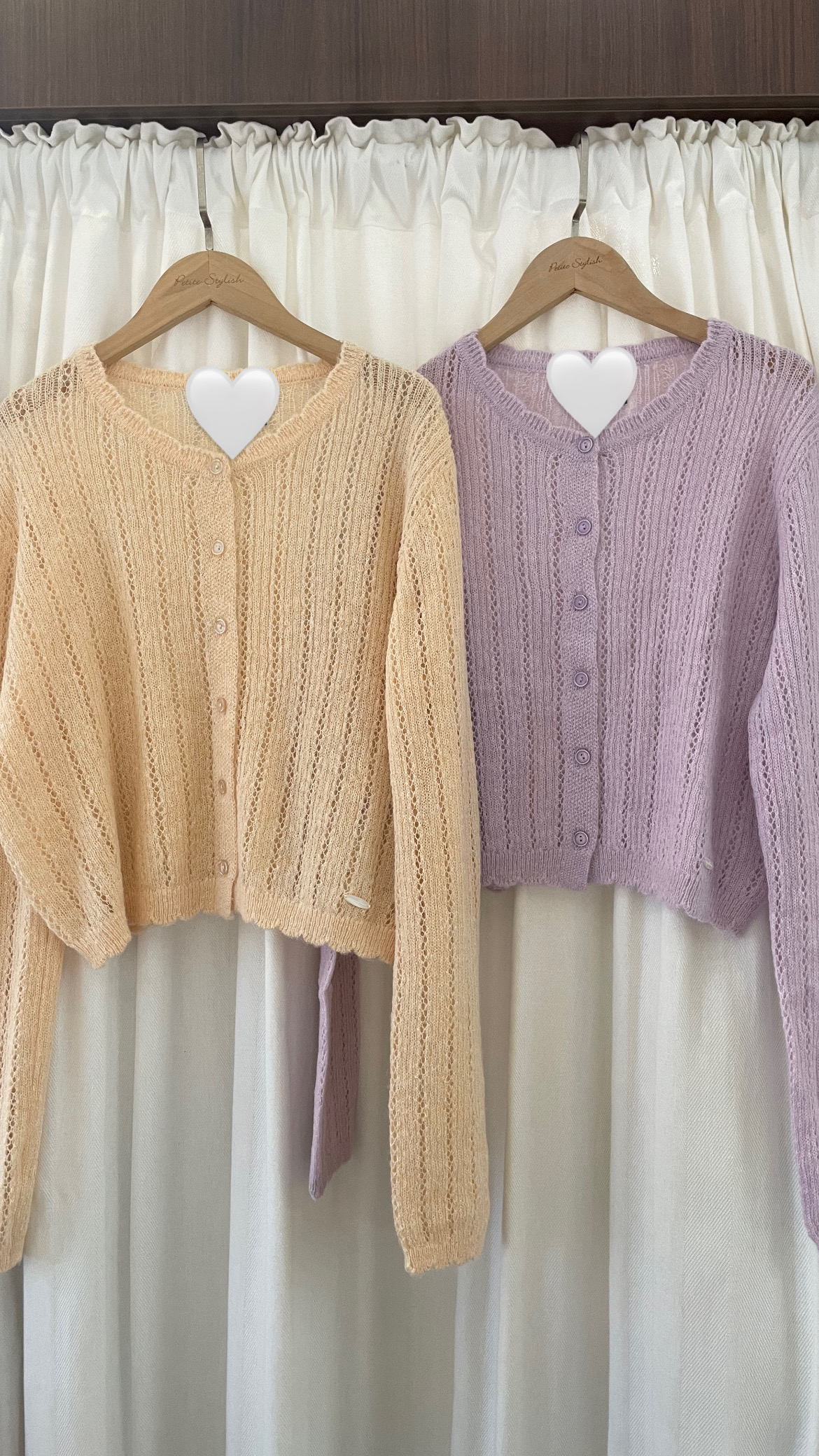 🌷| PASTEL LACE UP CARDIGAN