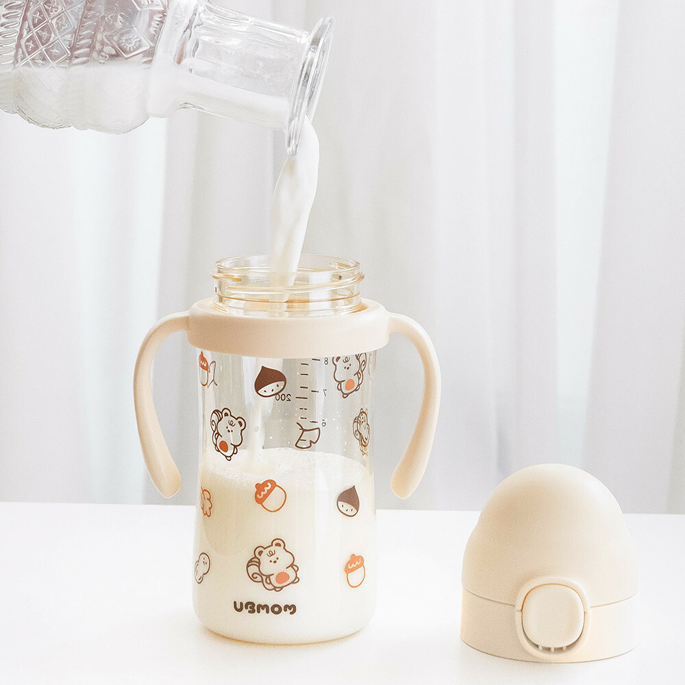 UBMOM 特別版秋楓賞栗系列PPSU吸管杯 (280ml) -原裝配彈蓋帶重力球及直飲管