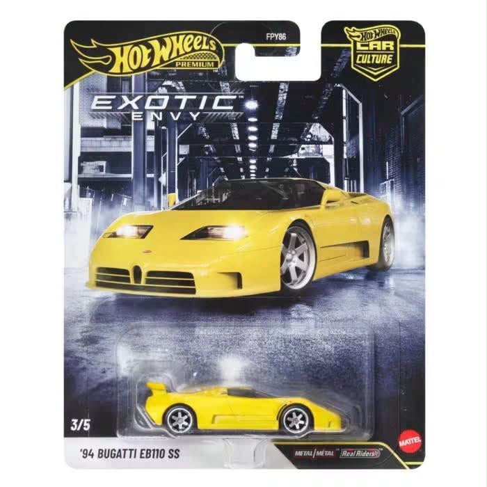 【預訂 Pre-Order】 Hot Wheels Car Culture 2027 Exotic Envy Set of 5:  Pagani Zonda C12 / Ferrari F40 /  Bugatti EB110 / Porsche 911 GT1 / Dodge Viper RT