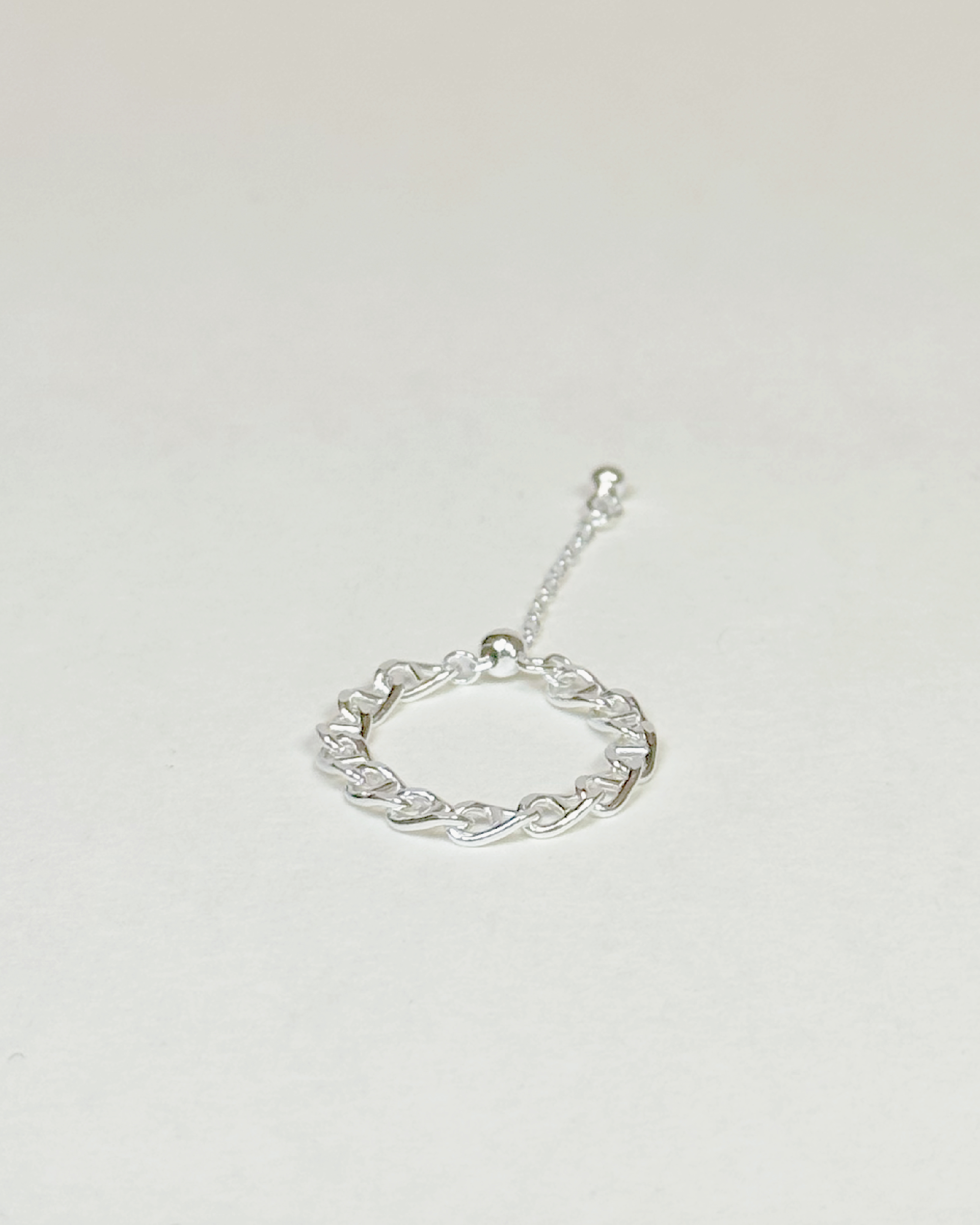 Unique Silver Chain Ring