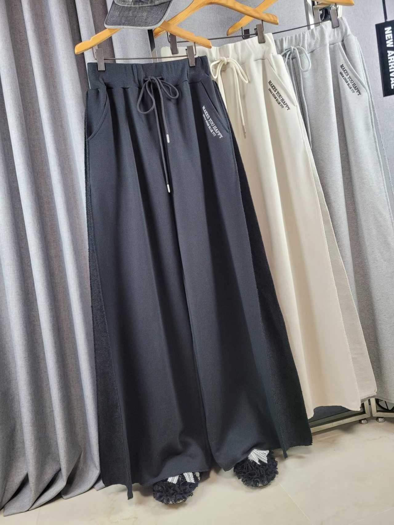 👟【顯瘦神褲】側邊拼接闊腳寬鬆長褲