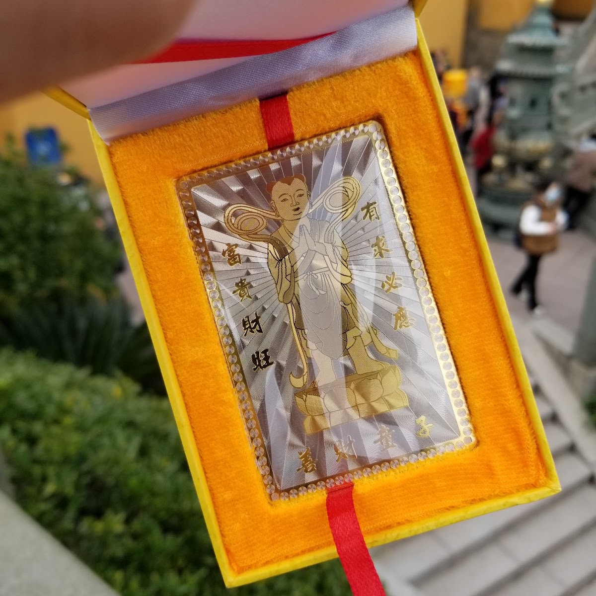 (觀光區)(女款) 普陀山寺廟善財洞招財護身銀咭