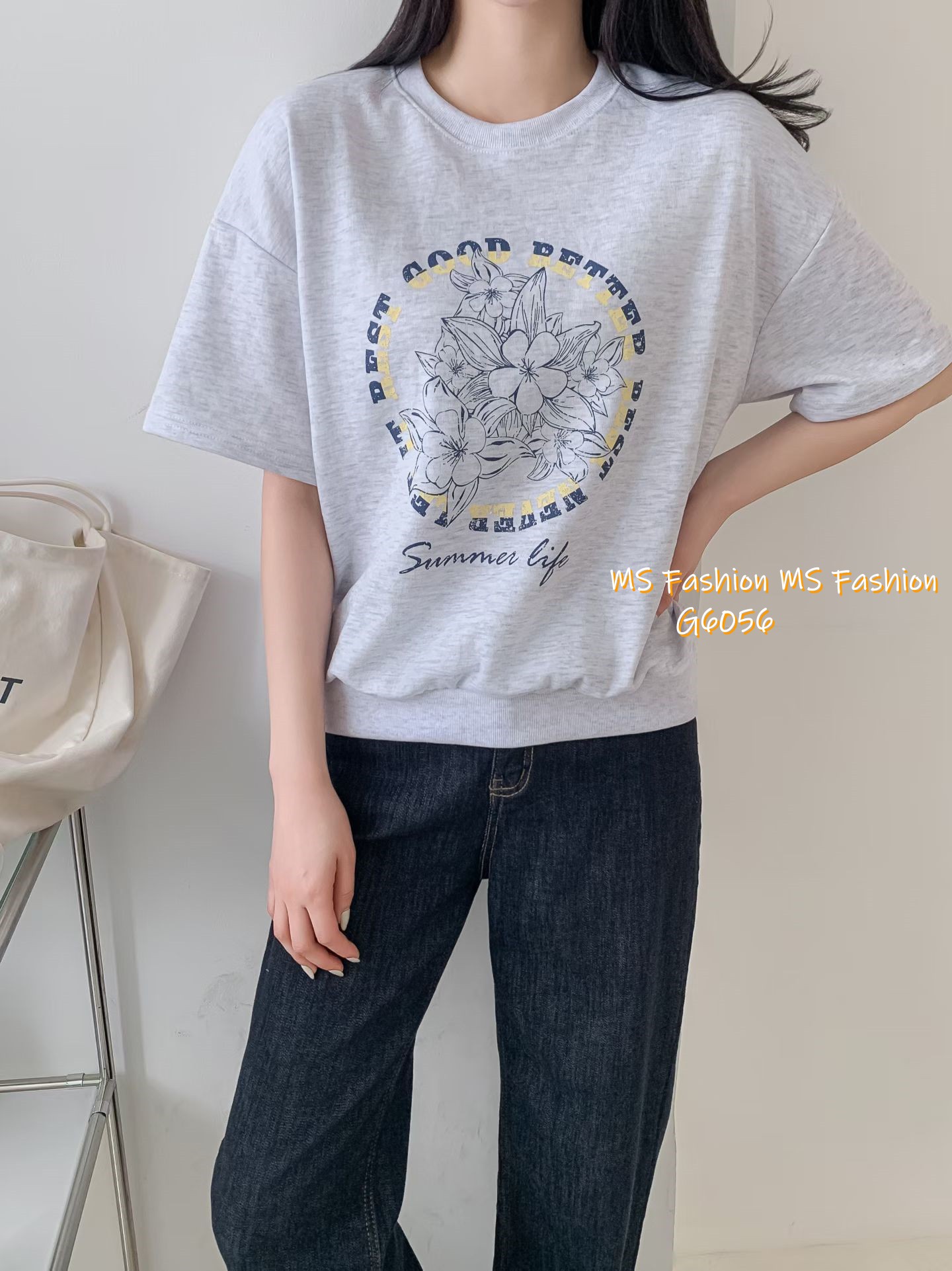 G6056 韓國🇰🇷花花字母print top