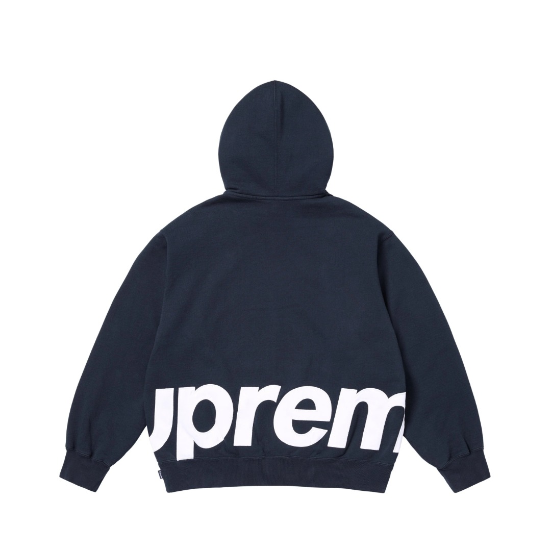 Supreme Big Logo Zip Up Hooded Sweatshirt